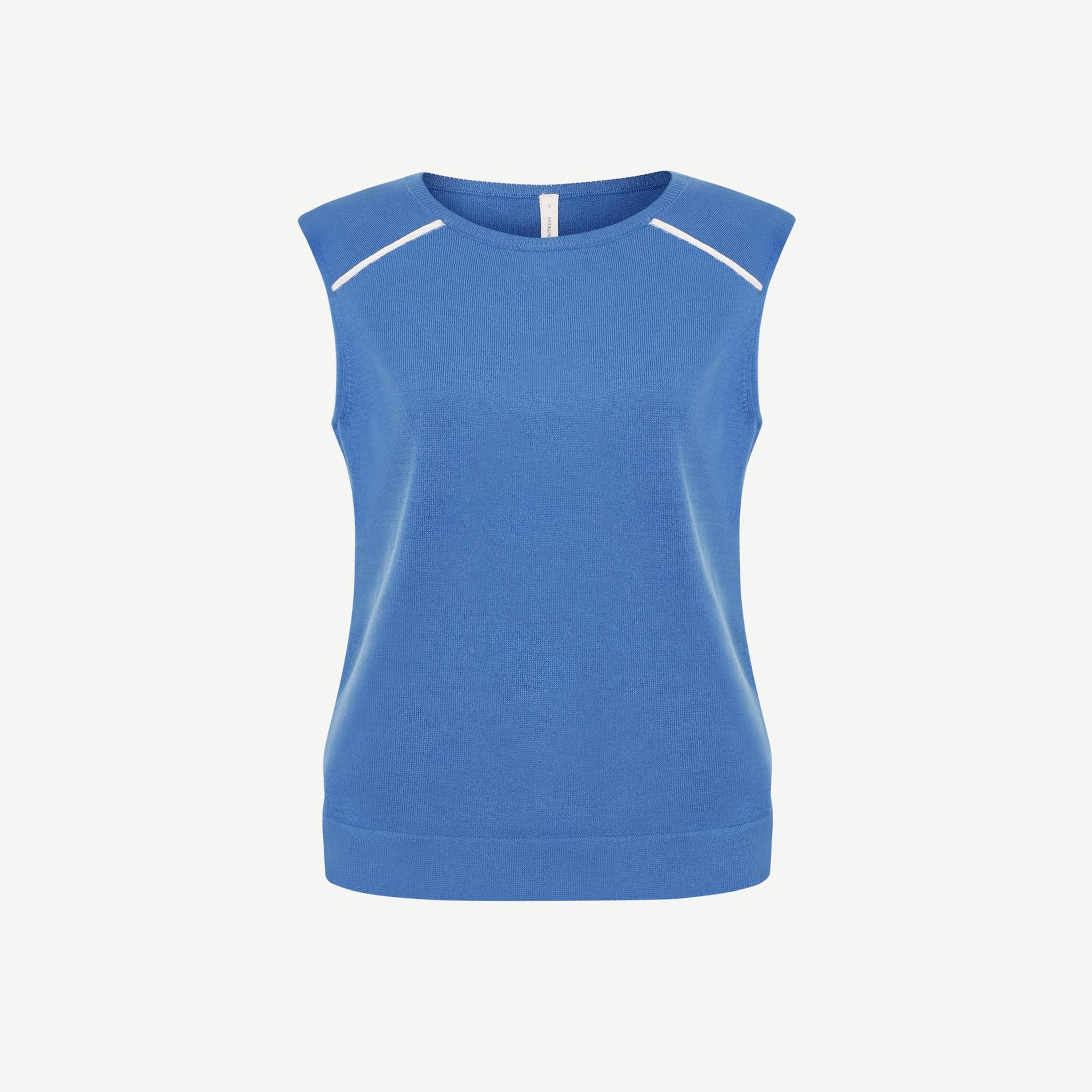 YARGICI Bisiklet Yakalı Kolsuz Triko