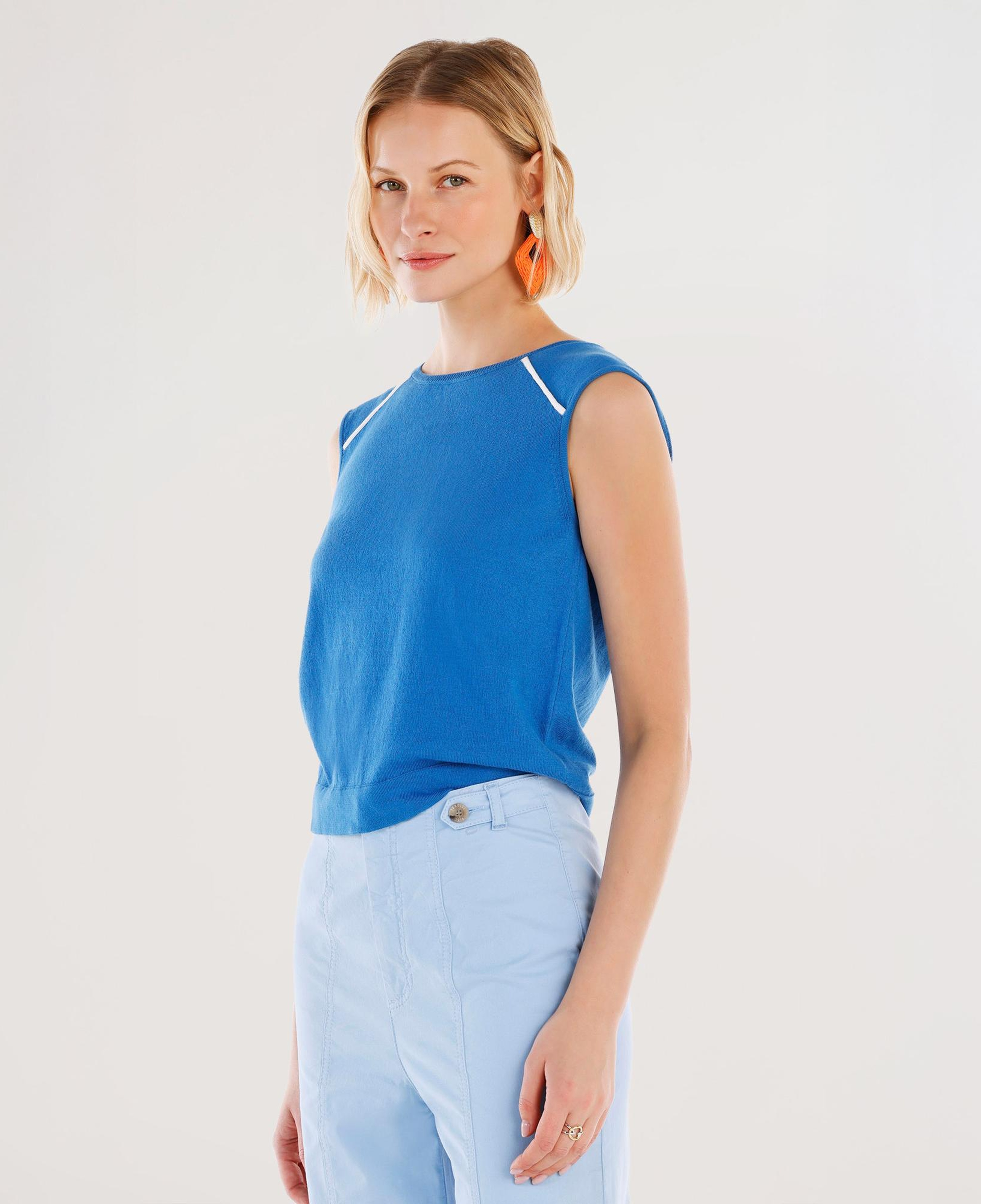 YARGICI Bisiklet Yakalı Kolsuz Triko