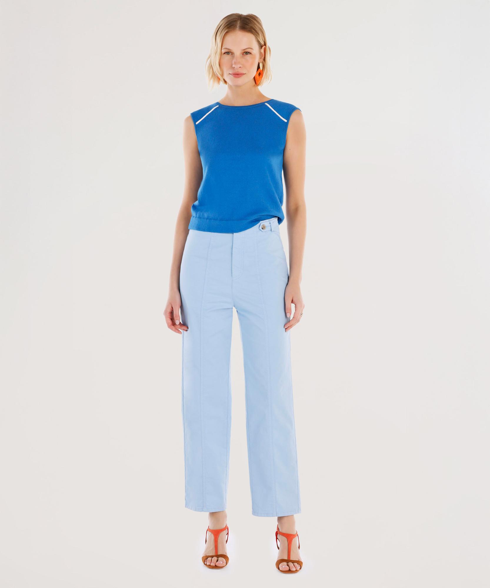 YARGICI Bisiklet Yakalı Kolsuz Triko