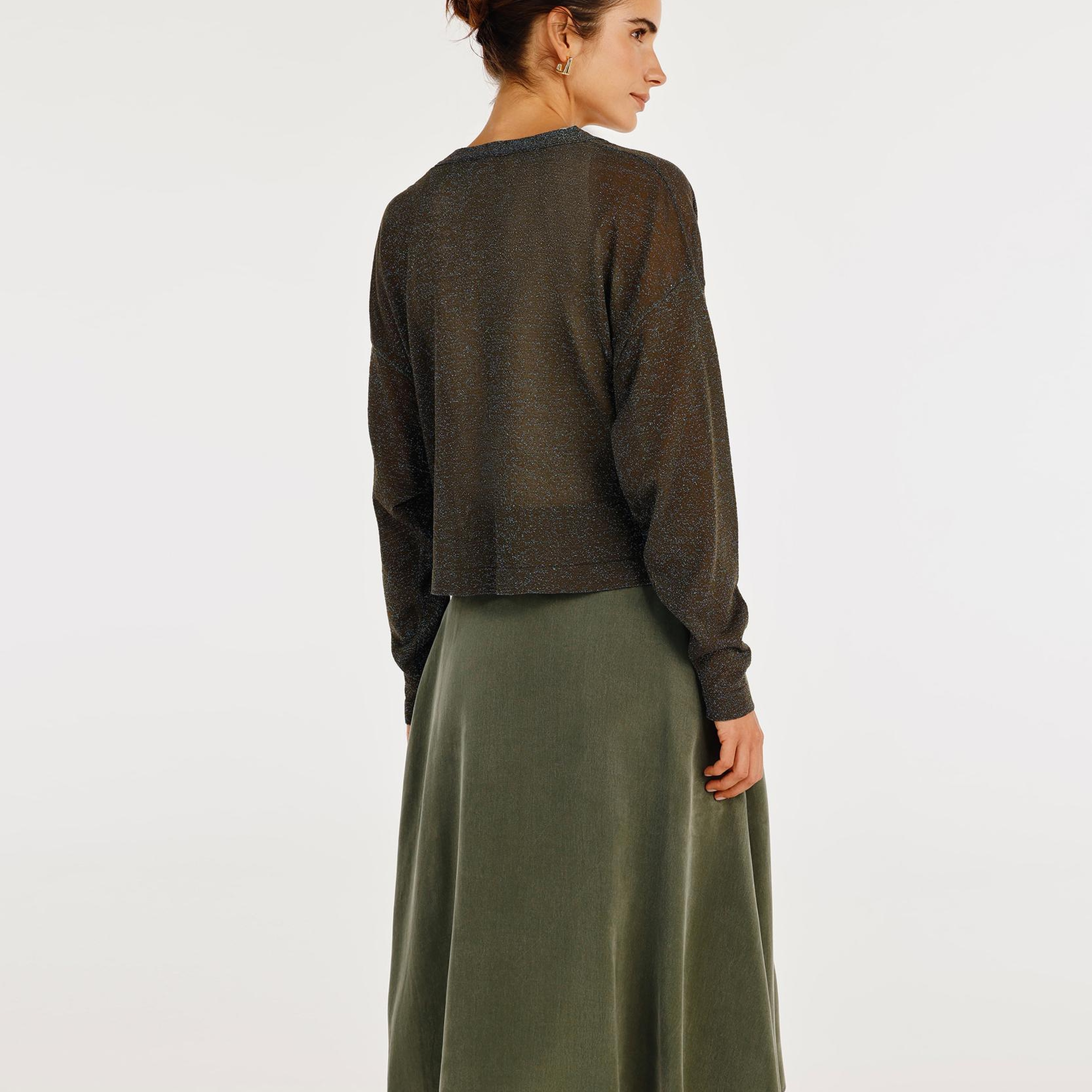 YARGICI Derin V Yaka Rahat Kalıp Hırka