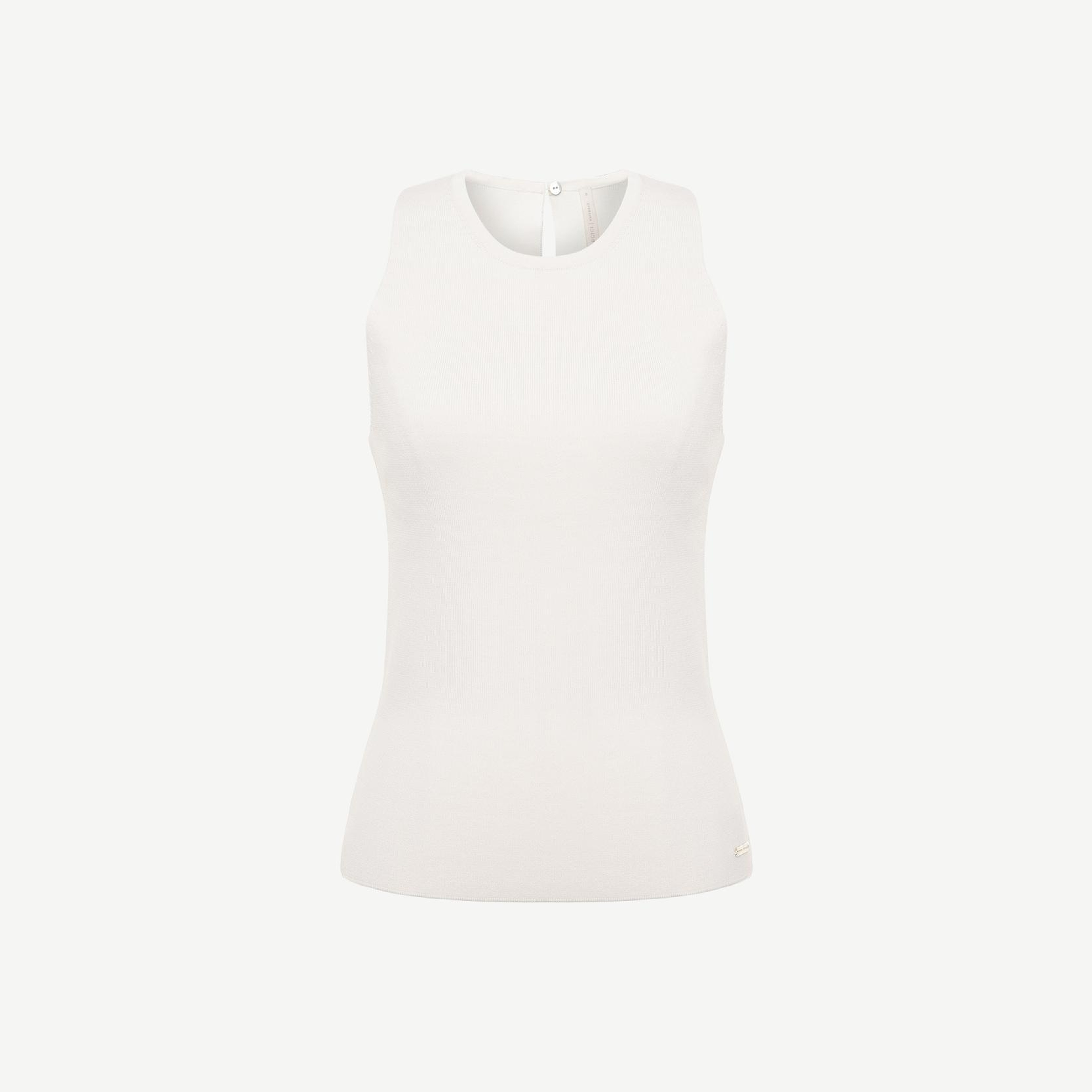 YARGICI Bisiklet Yaka Kolsuz Triko