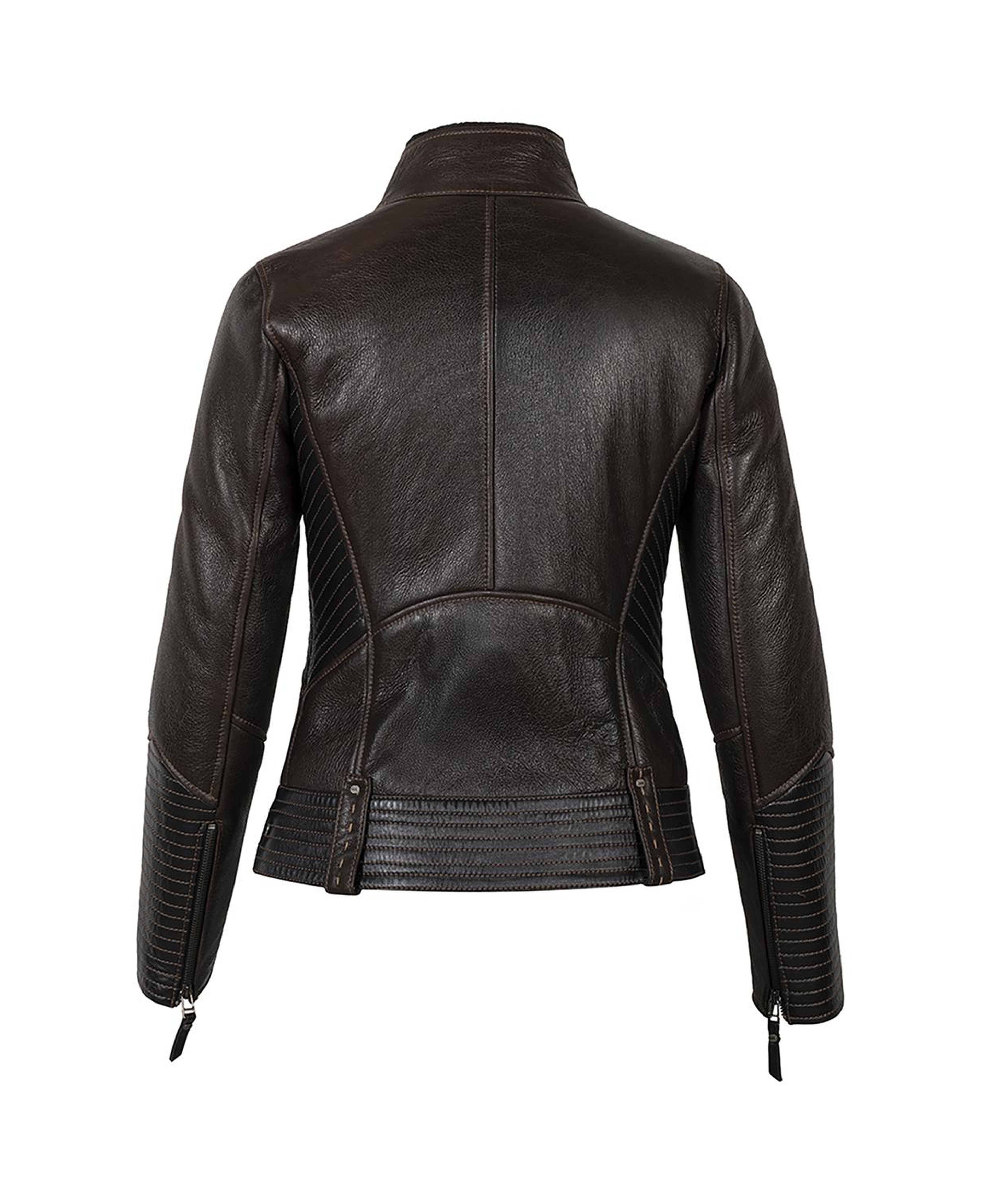 Kadın Kahve Hakim Yakalı Kürk Mont