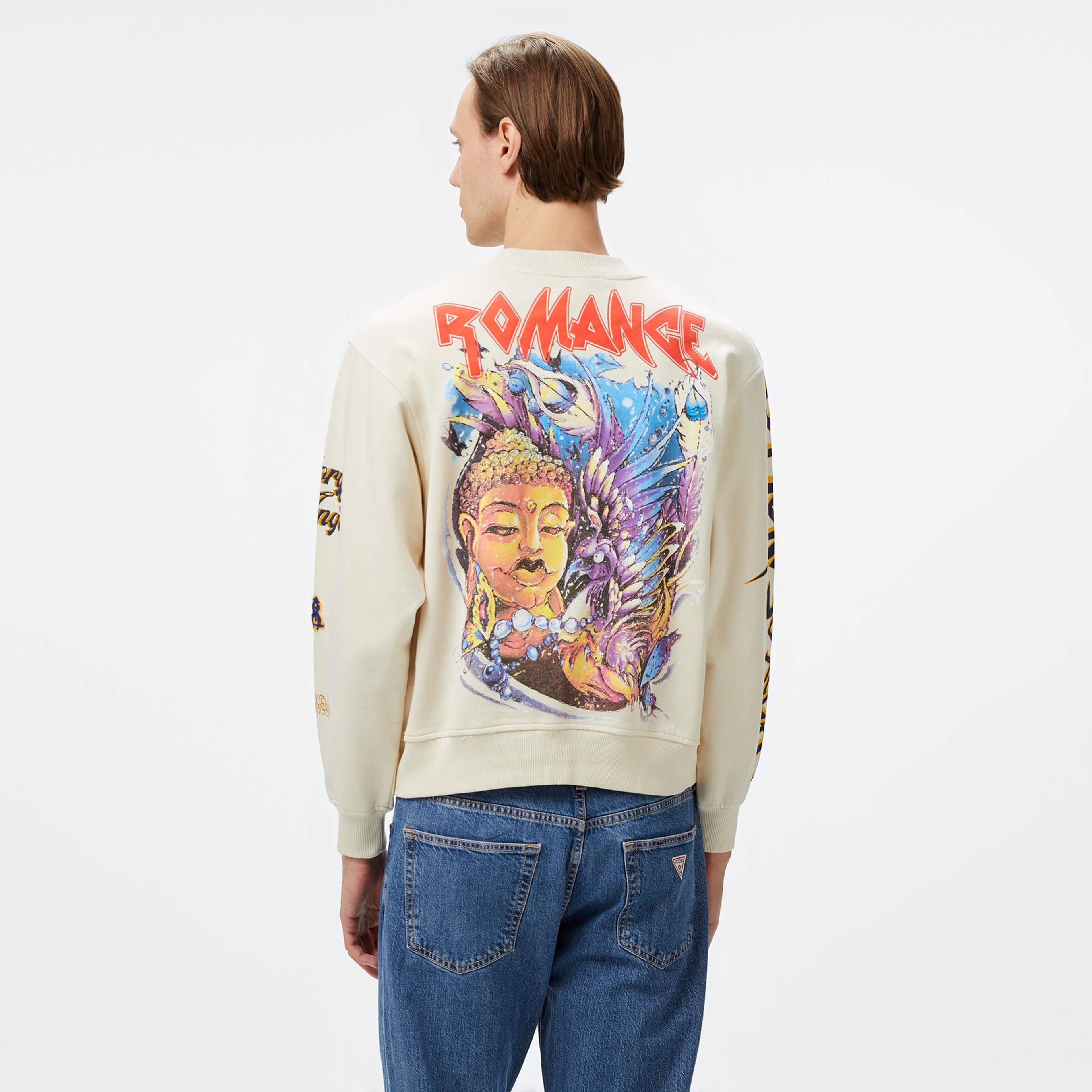 Story Of Angels Budha Dream Water Colour Erkek Krem T-Shirt