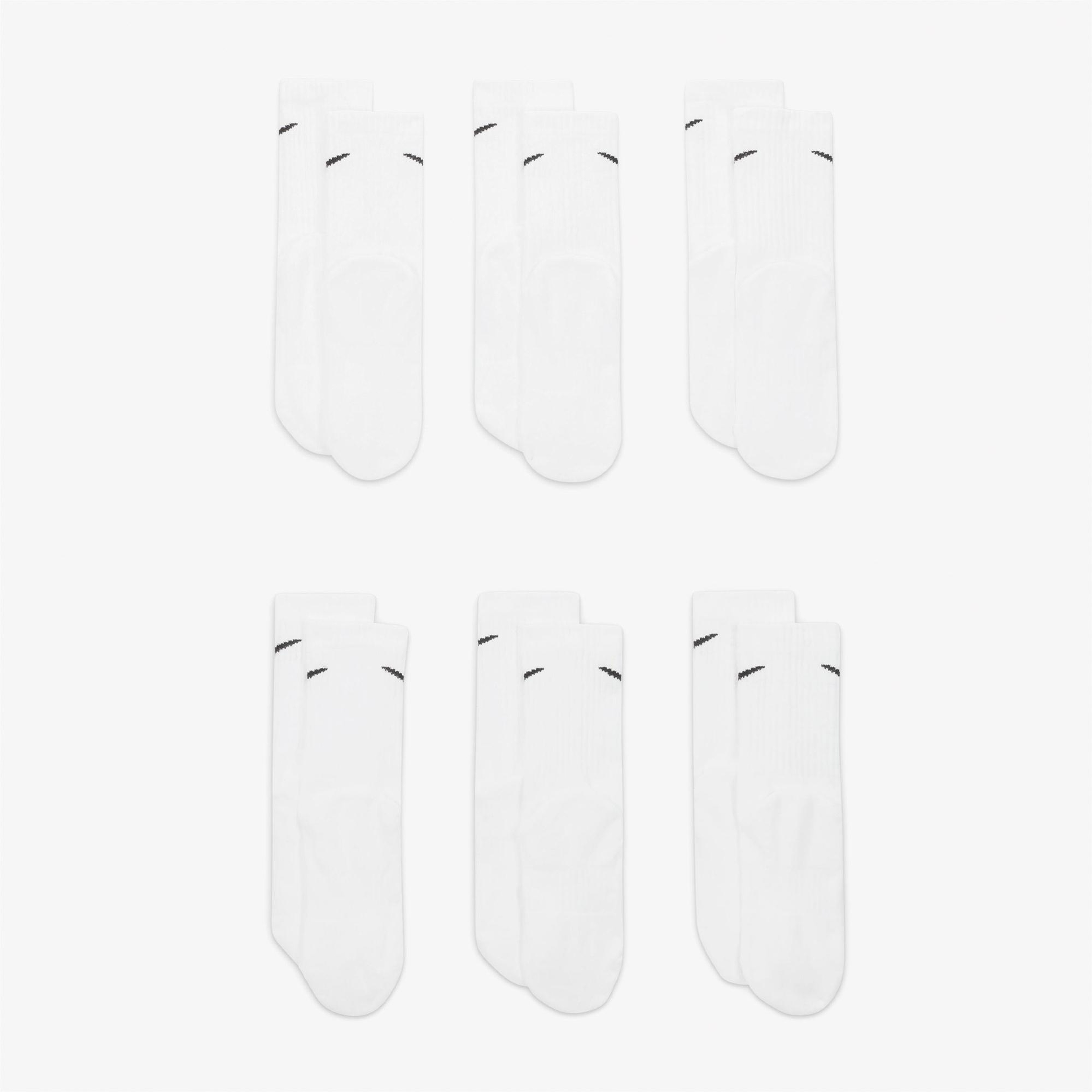 Nike Everyday Cush 6' lı Çocuk Beyaz Çorap