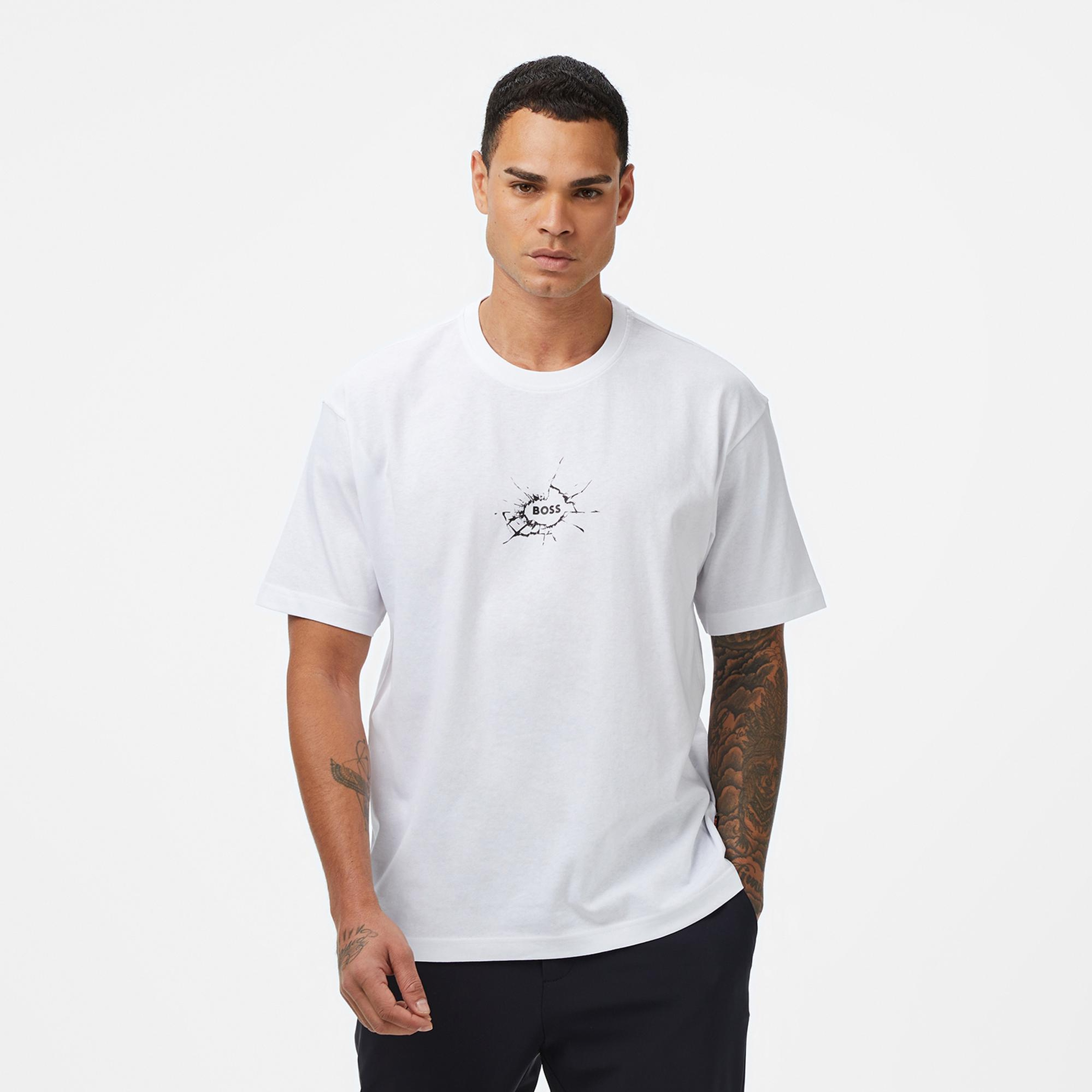 Boss Voyage Erkek Beyaz T-Shirt