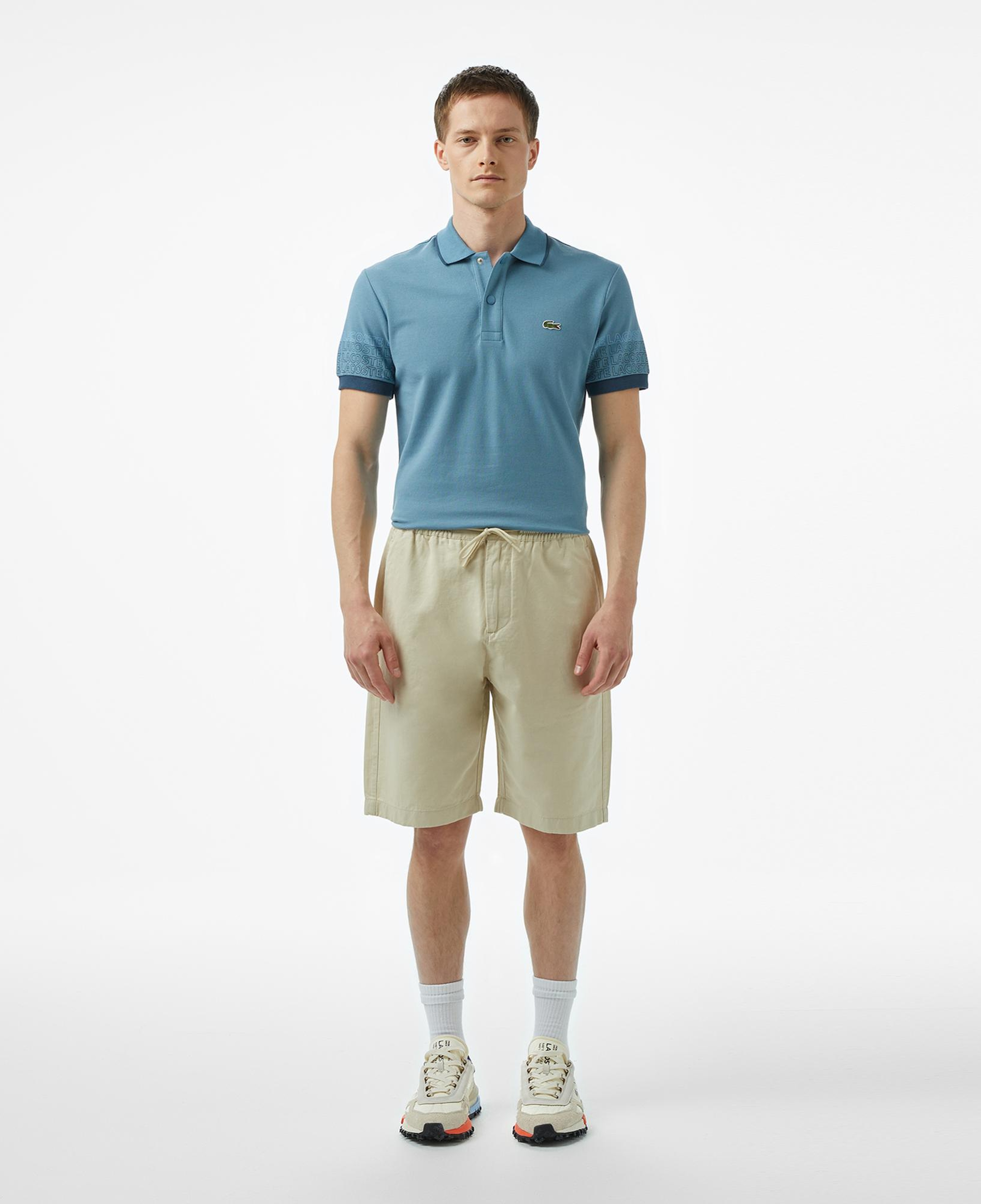 Lacoste Erkek Relaxed Fit Bej Bermuda Şort