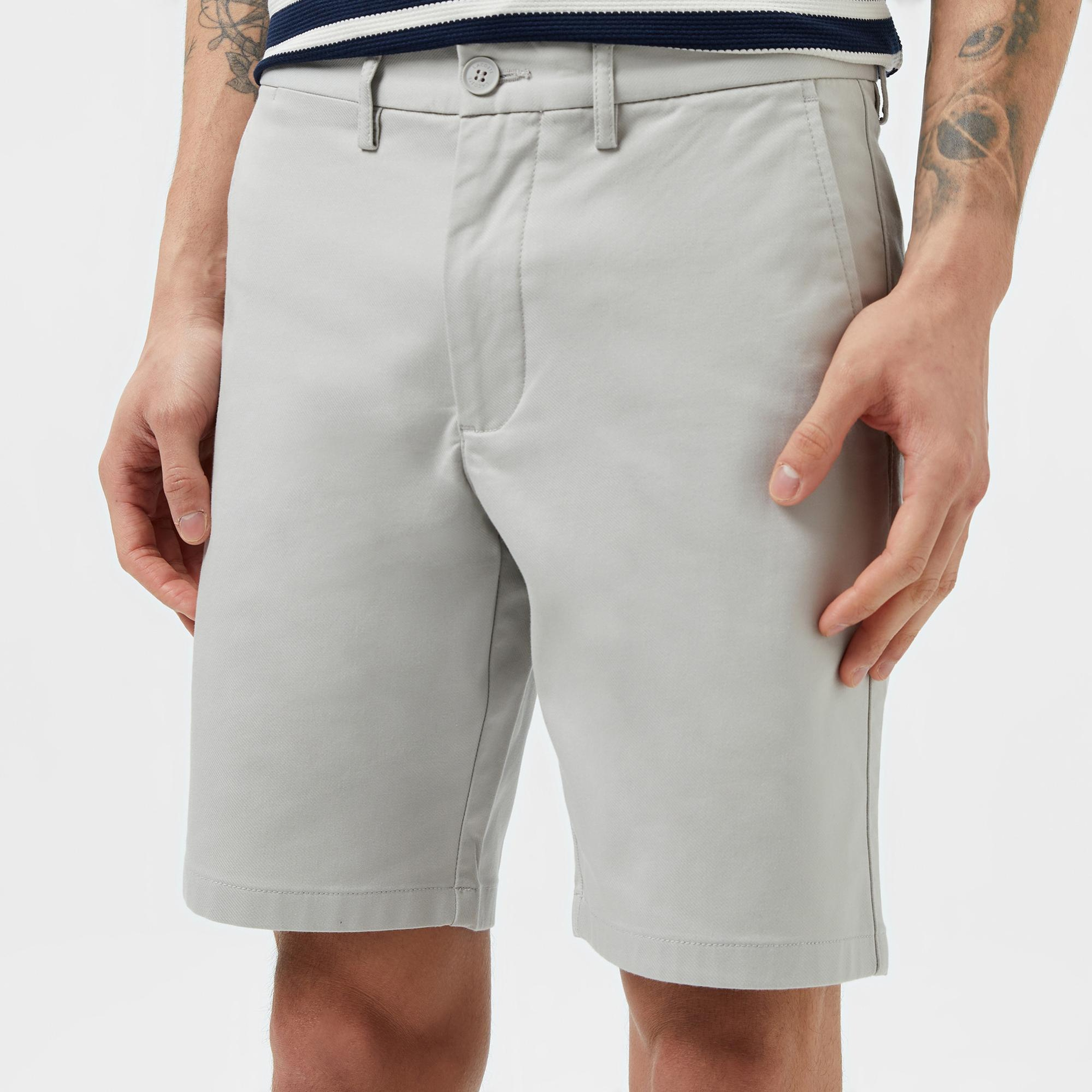 Lacoste Erkek Slim Fit Gri Bermuda Şort