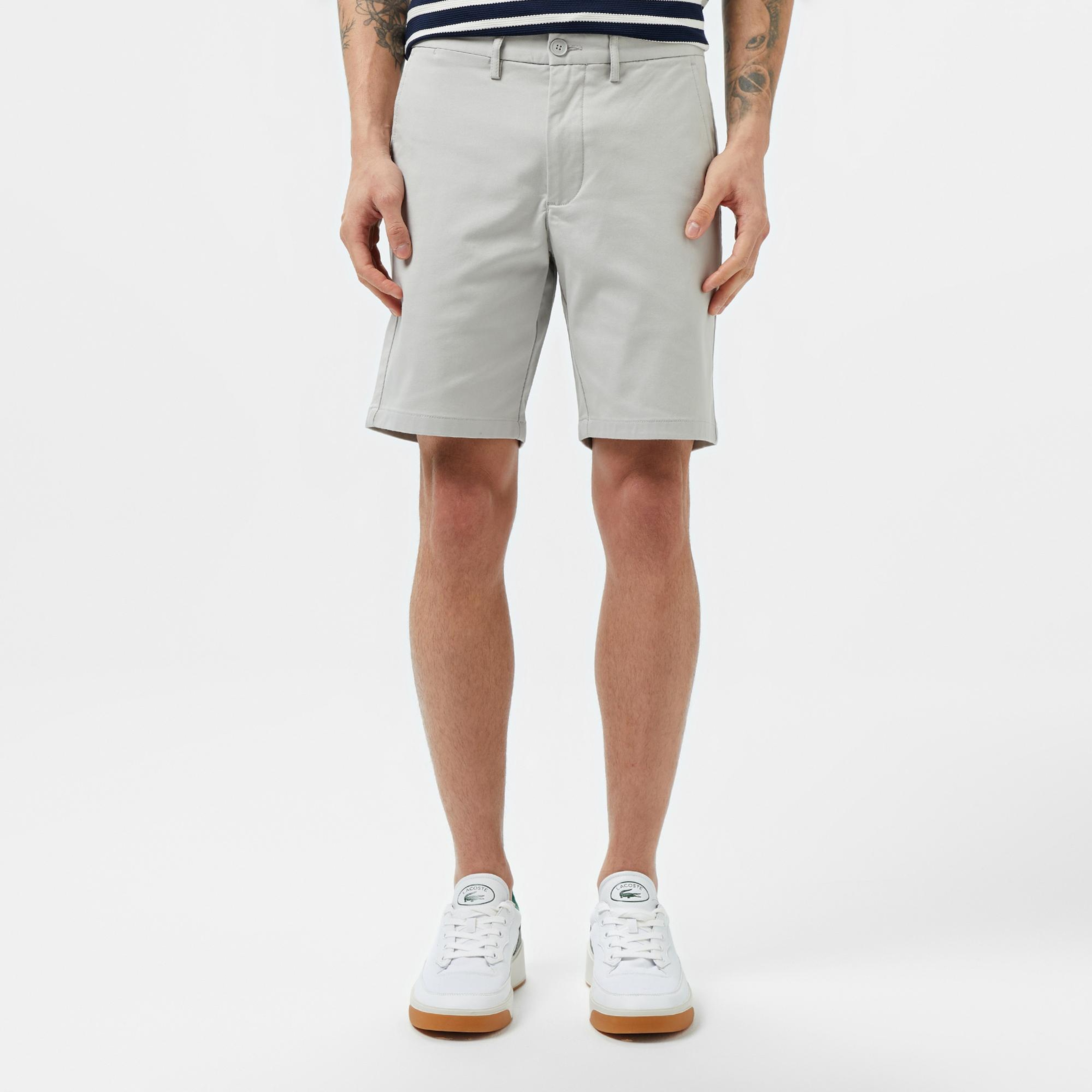Lacoste Erkek Slim Fit Gri Bermuda Şort