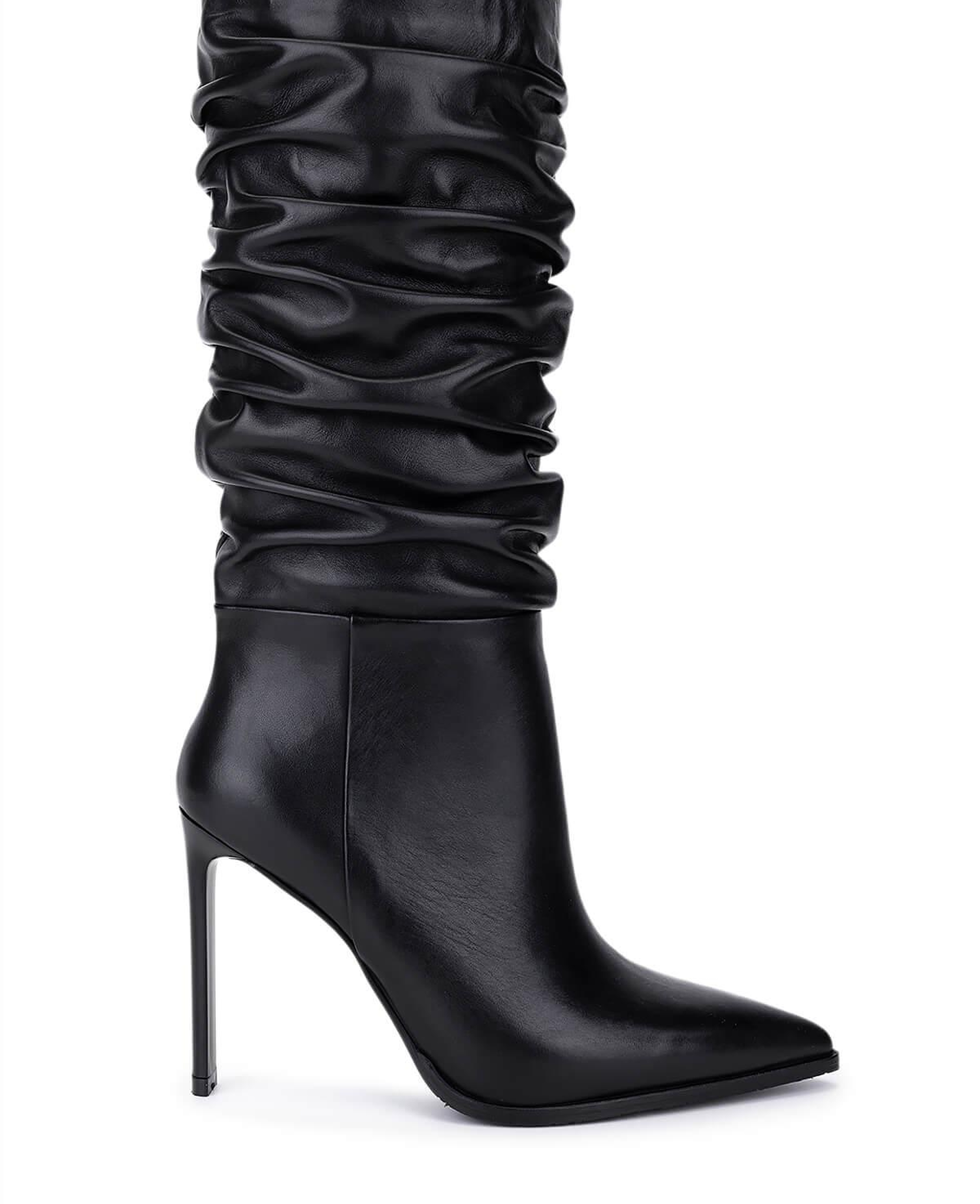 Tamer Tanca Kadın Hakiki Deri Siyah Topuklu Çizme