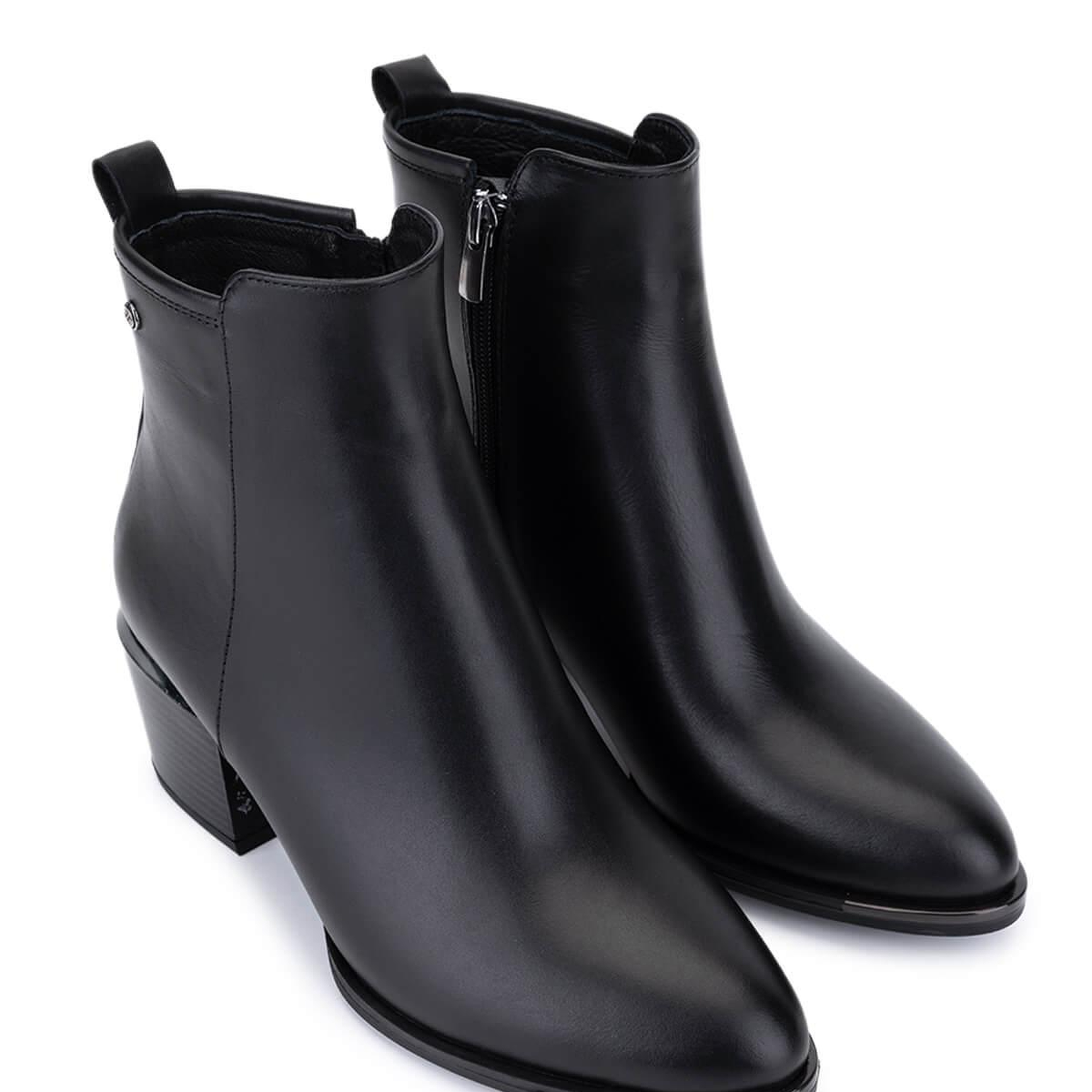 Tamer Tanca Kadın Siyah Deri Topuklu Bot