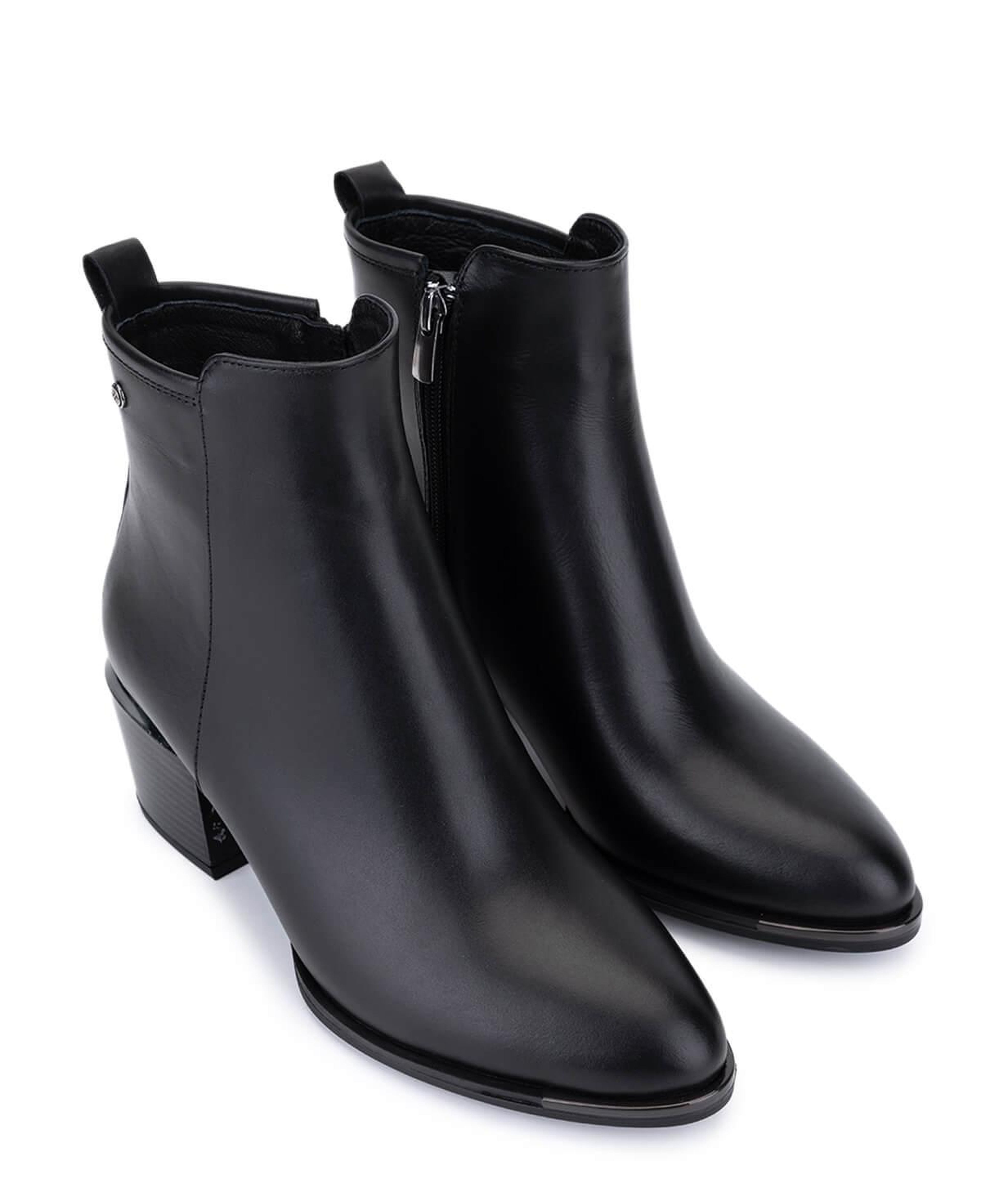 Tamer Tanca Kadın Siyah Deri Topuklu Bot