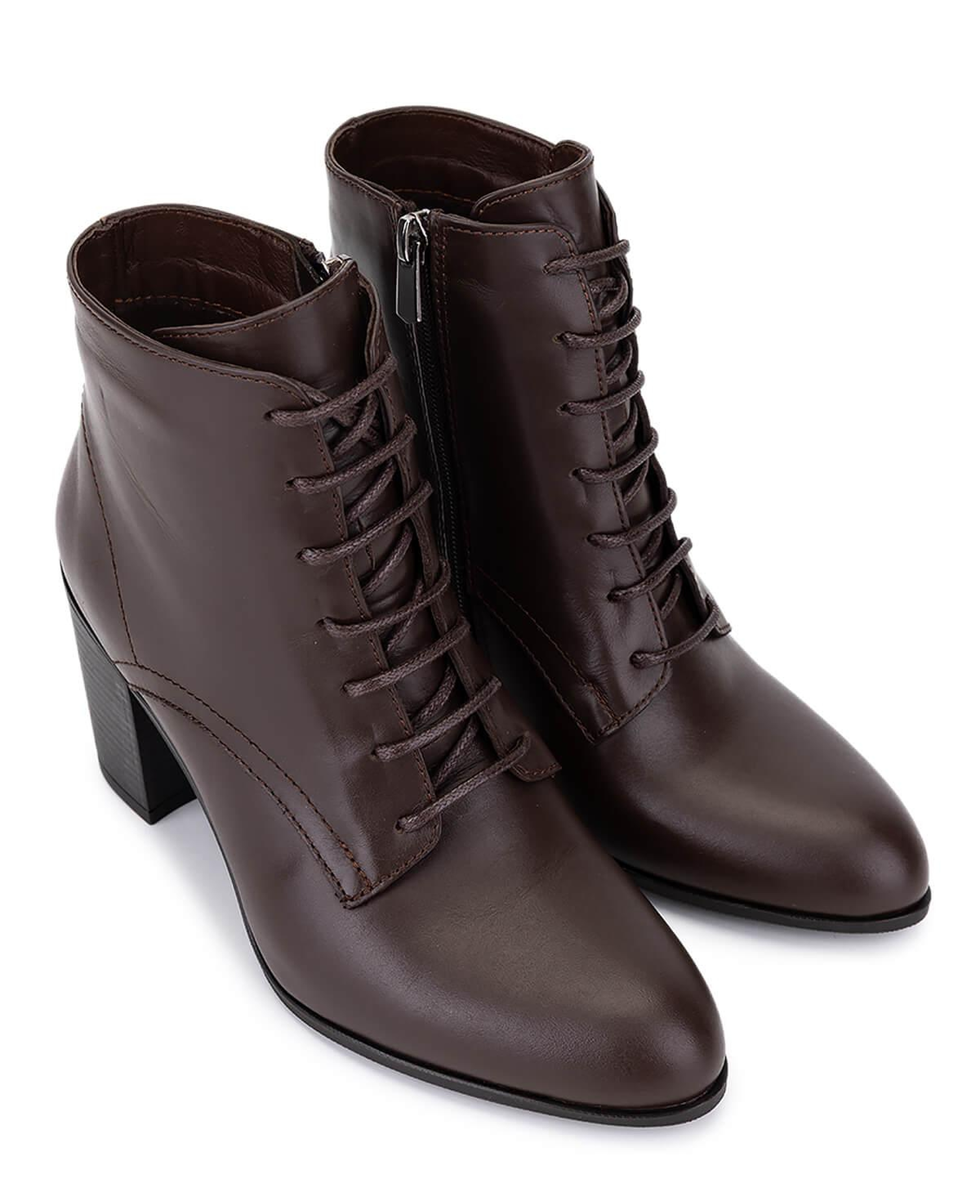 Tamer Tanca Kadın Hakiki Deri Kahverengi Topuklu Bot