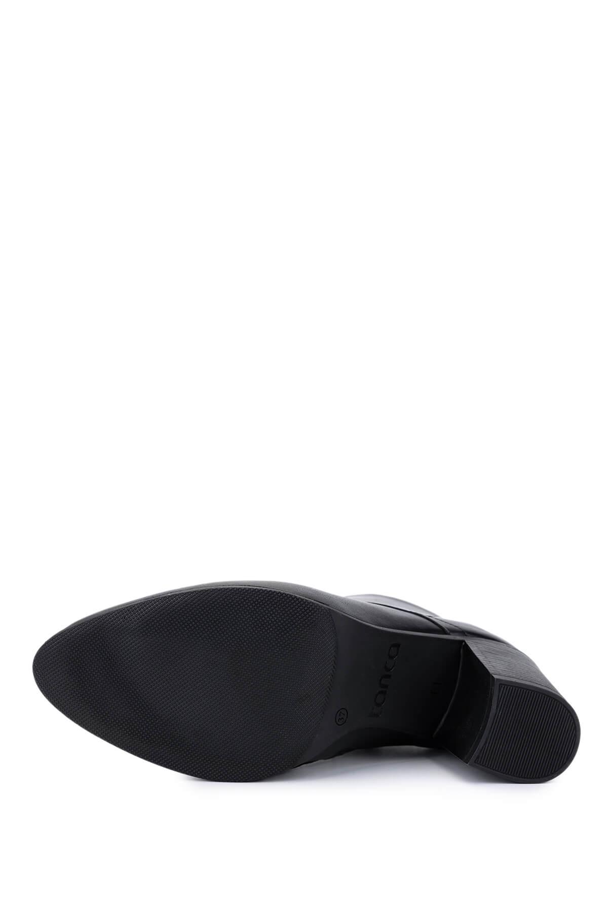 Tamer Tanca Kadın Hakiki Deri Siyah Topuklu Bot