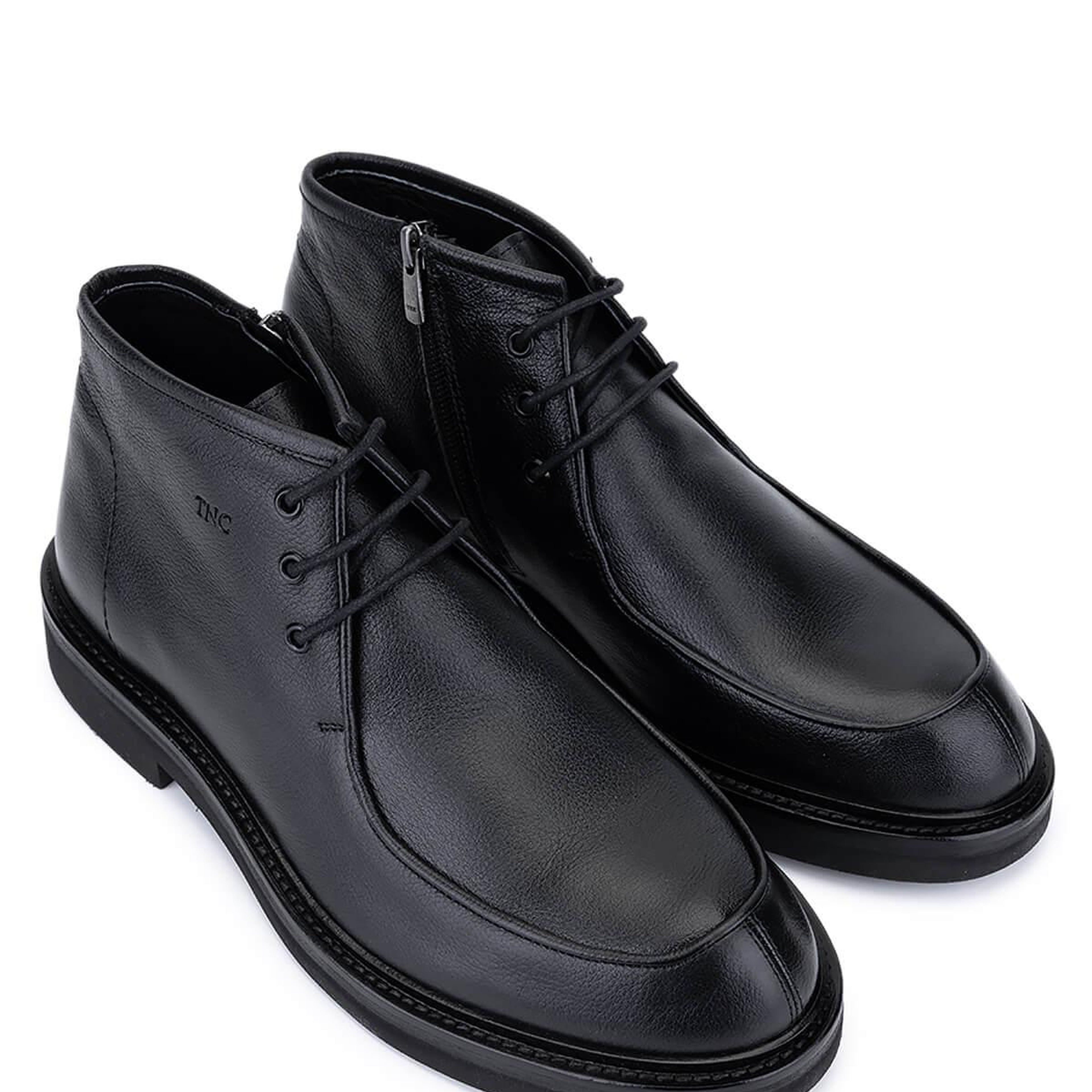 Tamer Tanca Erkek Hakiki Deri Siyah Deri Casual Bot