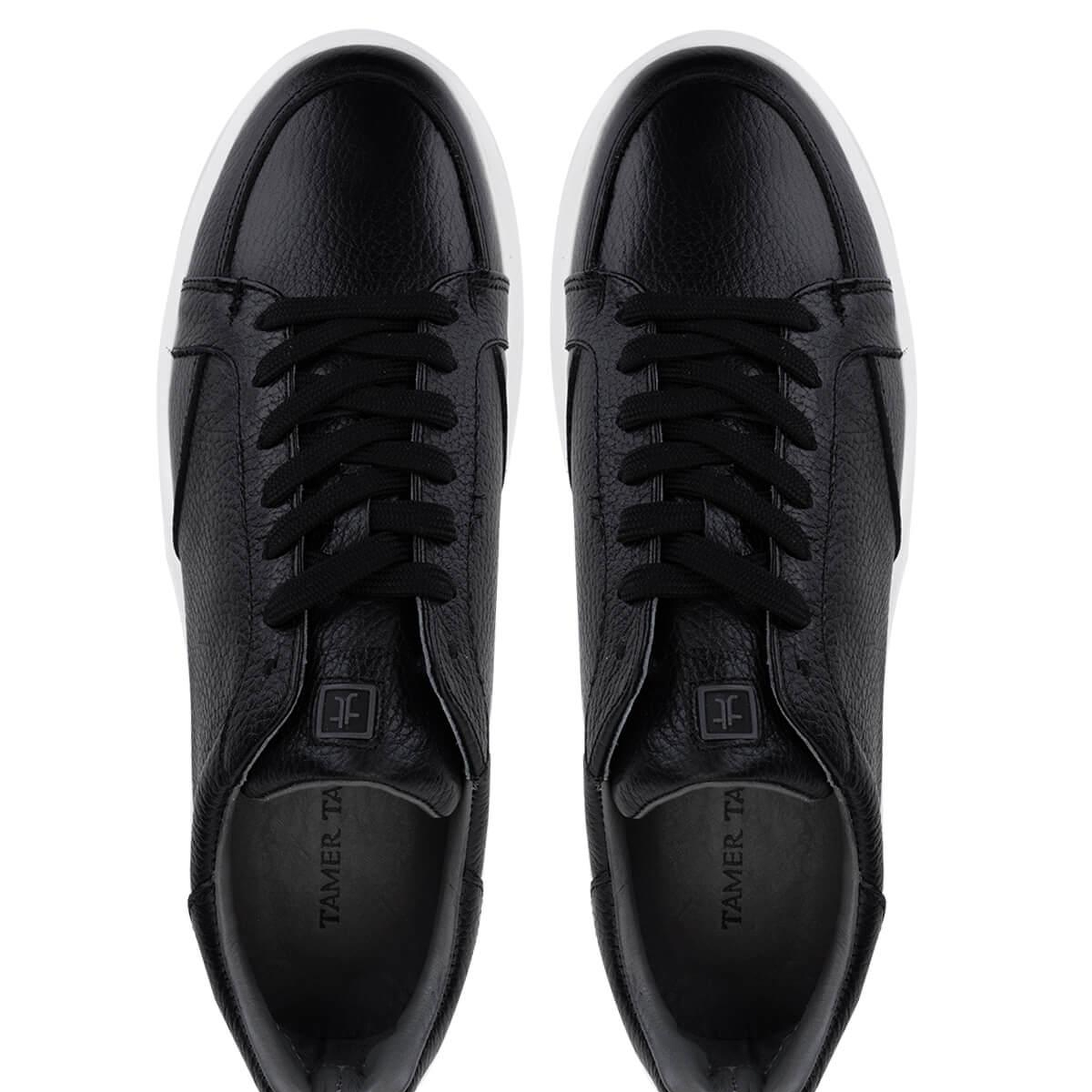 Tamer Tanca Erkek Hakiki Deri Siyah Sneakers & Spor Ayakkabı