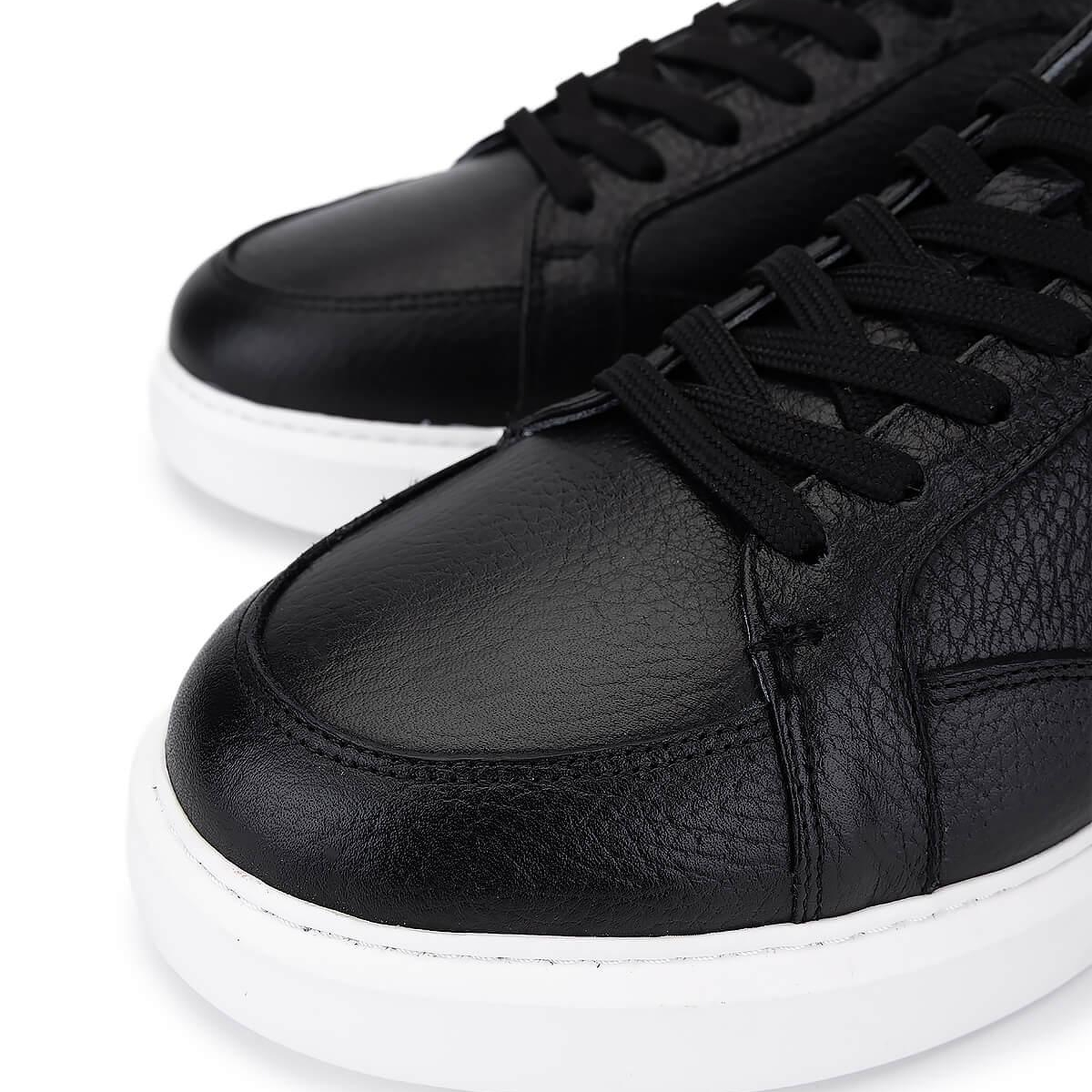 Tamer Tanca Erkek Hakiki Deri Siyah Sneakers & Spor Ayakkabı