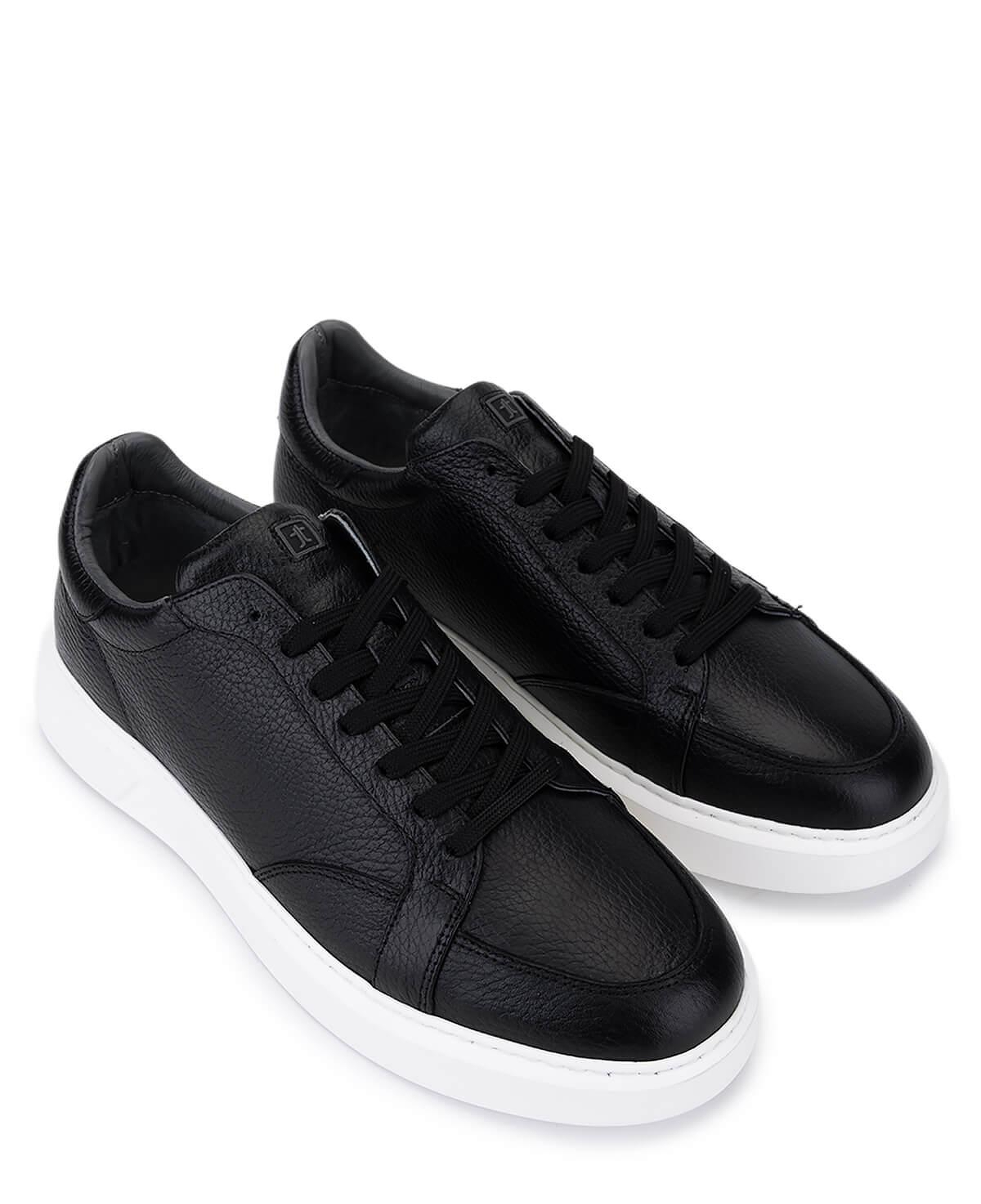 Tamer Tanca Erkek Hakiki Deri Siyah Sneakers & Spor Ayakkabı