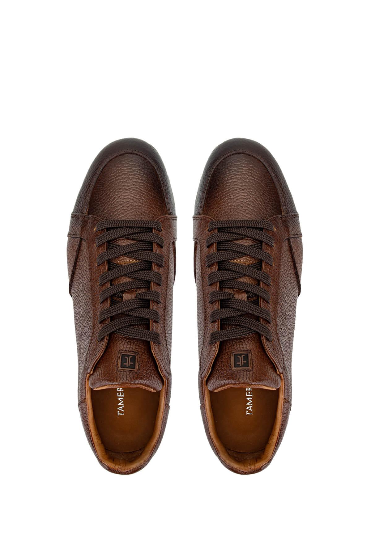 Tamer Tanca Erkek Hakiki Deri Kahverengi Sneakers & Spor Ayakkabı