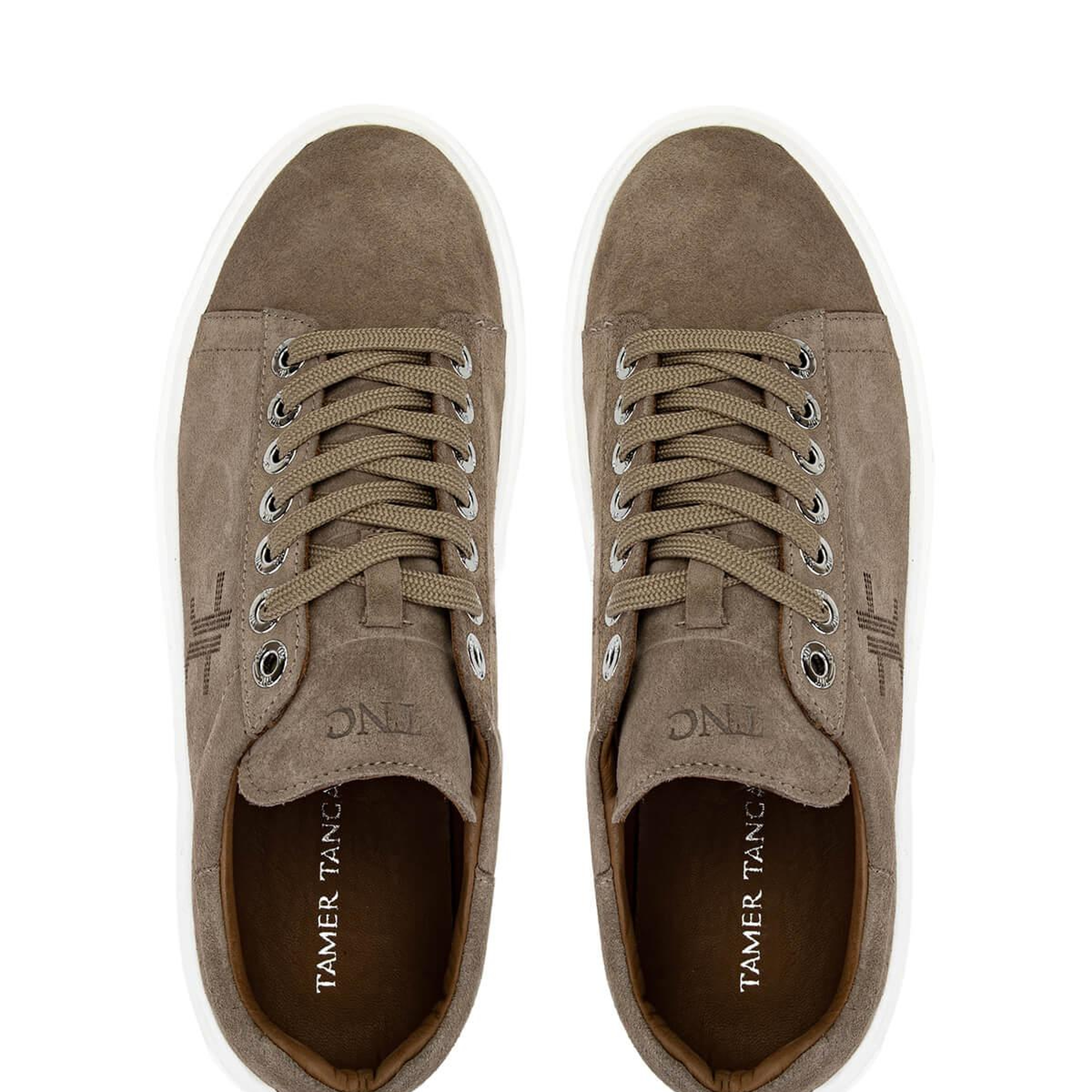 Tamer Tanca Erkek Hakiki Deri Bej Süet Sneakers & Spor Ayakkabı
