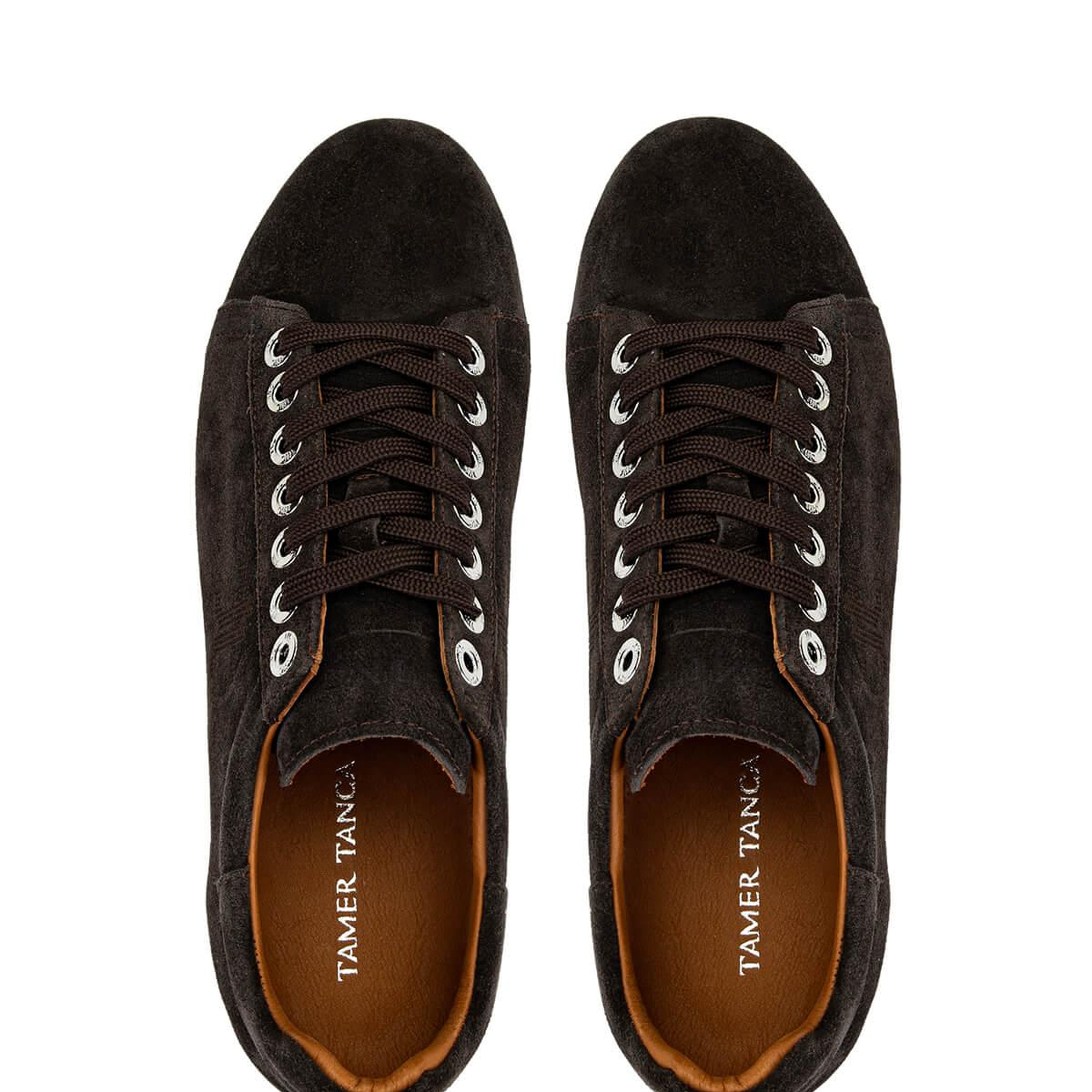 Tamer Tanca Erkek Hakiki Deri Kahverengi Süet Sneakers & Spor Ayakkabı
