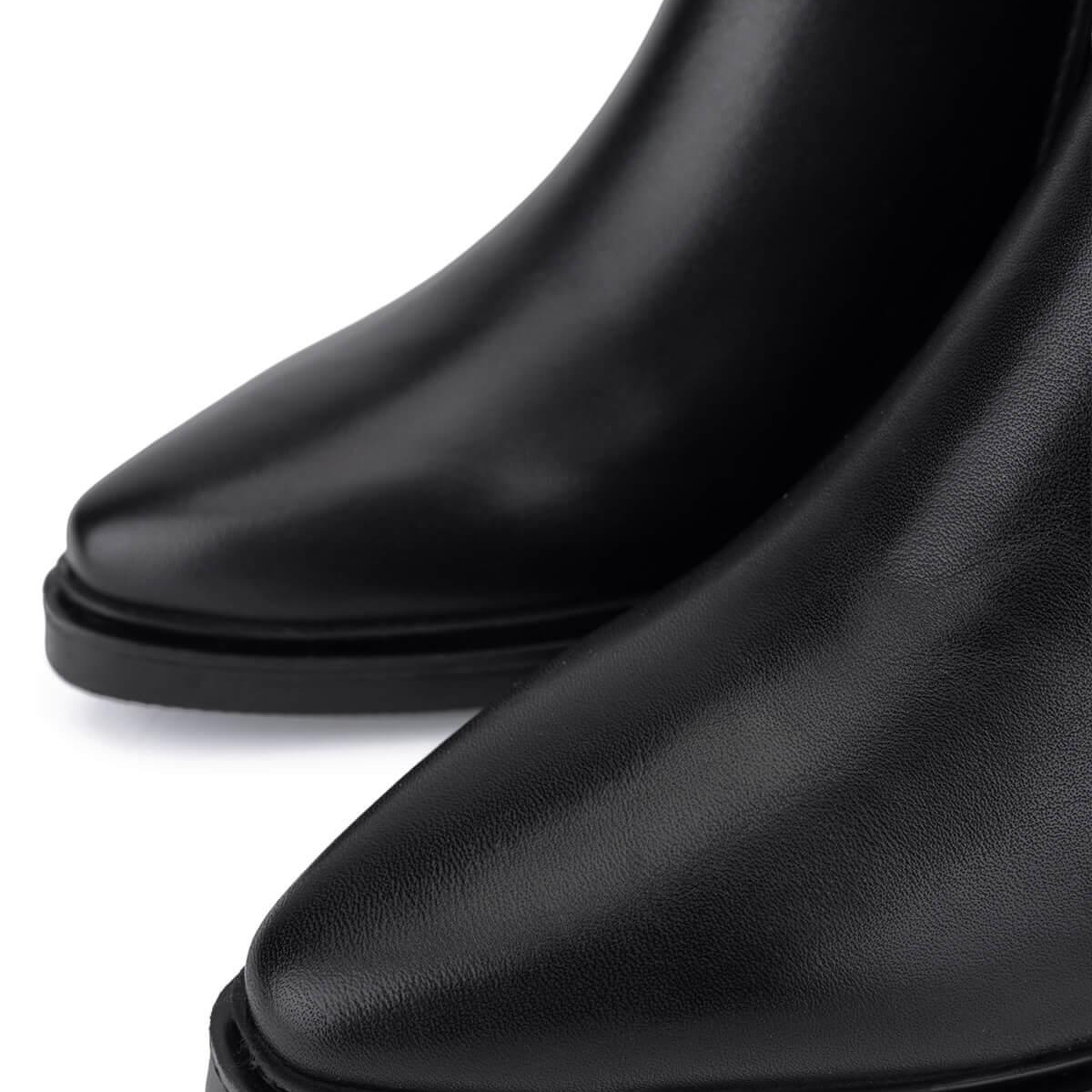 Tamer Tanca Kadın Hakiki Deri Siyah Topuklu Bot