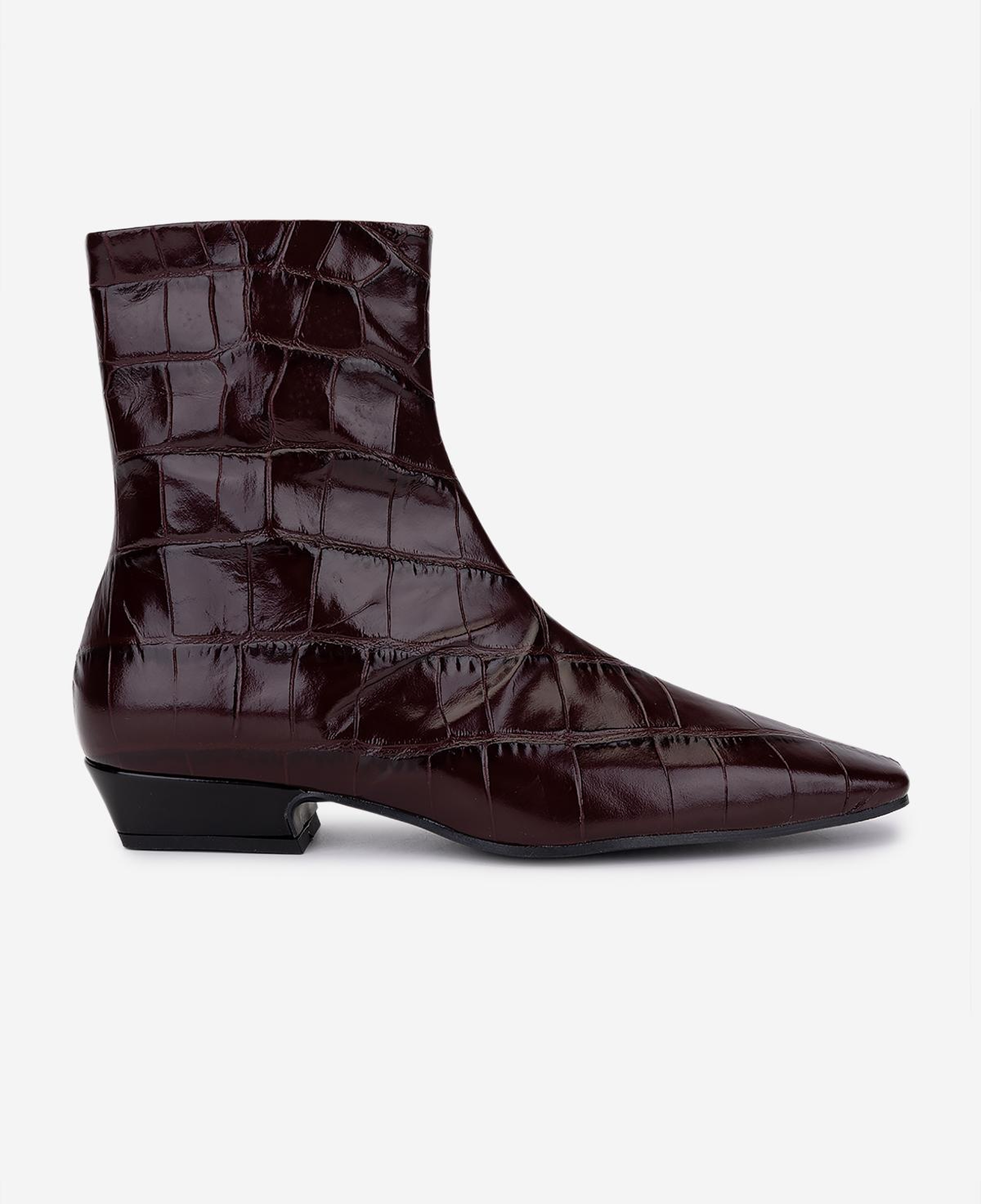 Valmenti Kadın Hakiki Deri Bordo Topuklu Bot