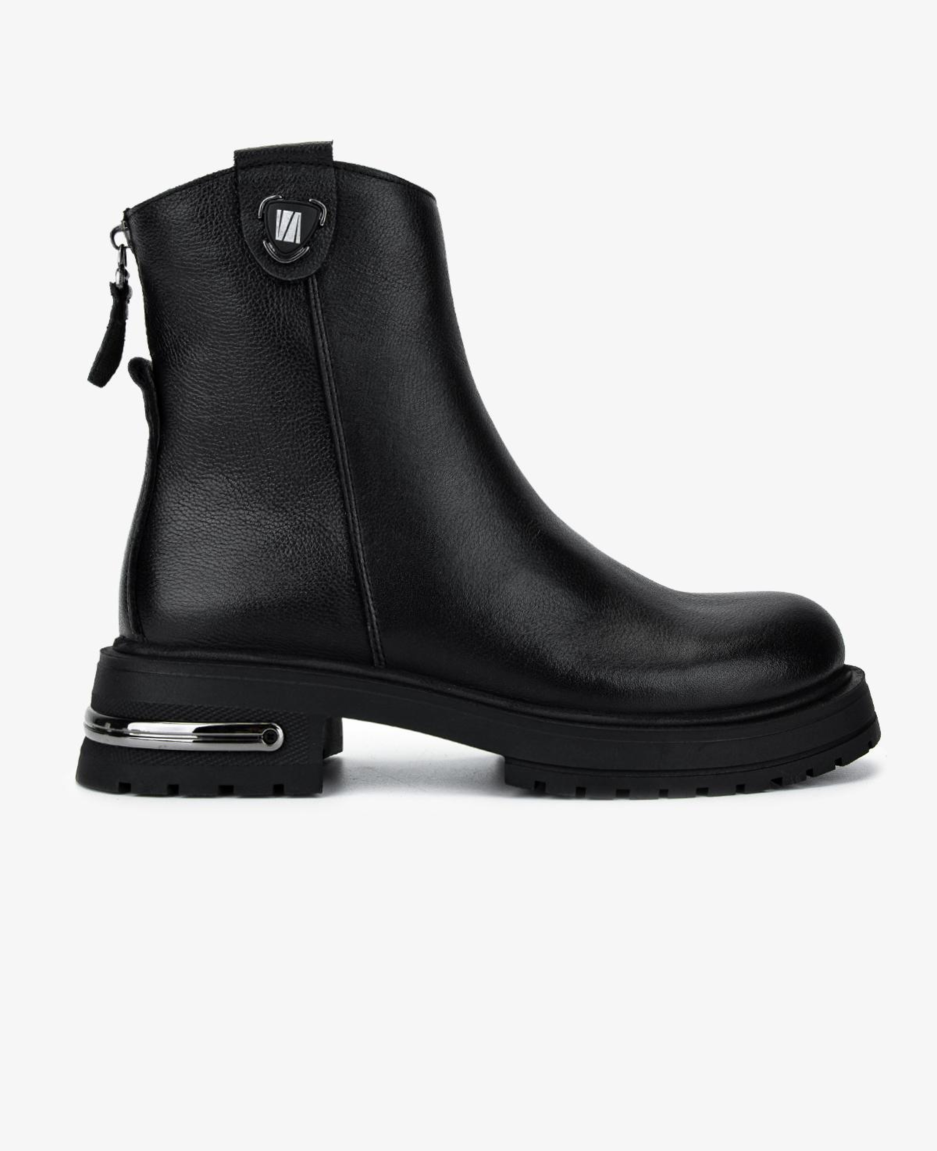 Valmenti Kadın Hakiki Deri Siyah Düz Bot