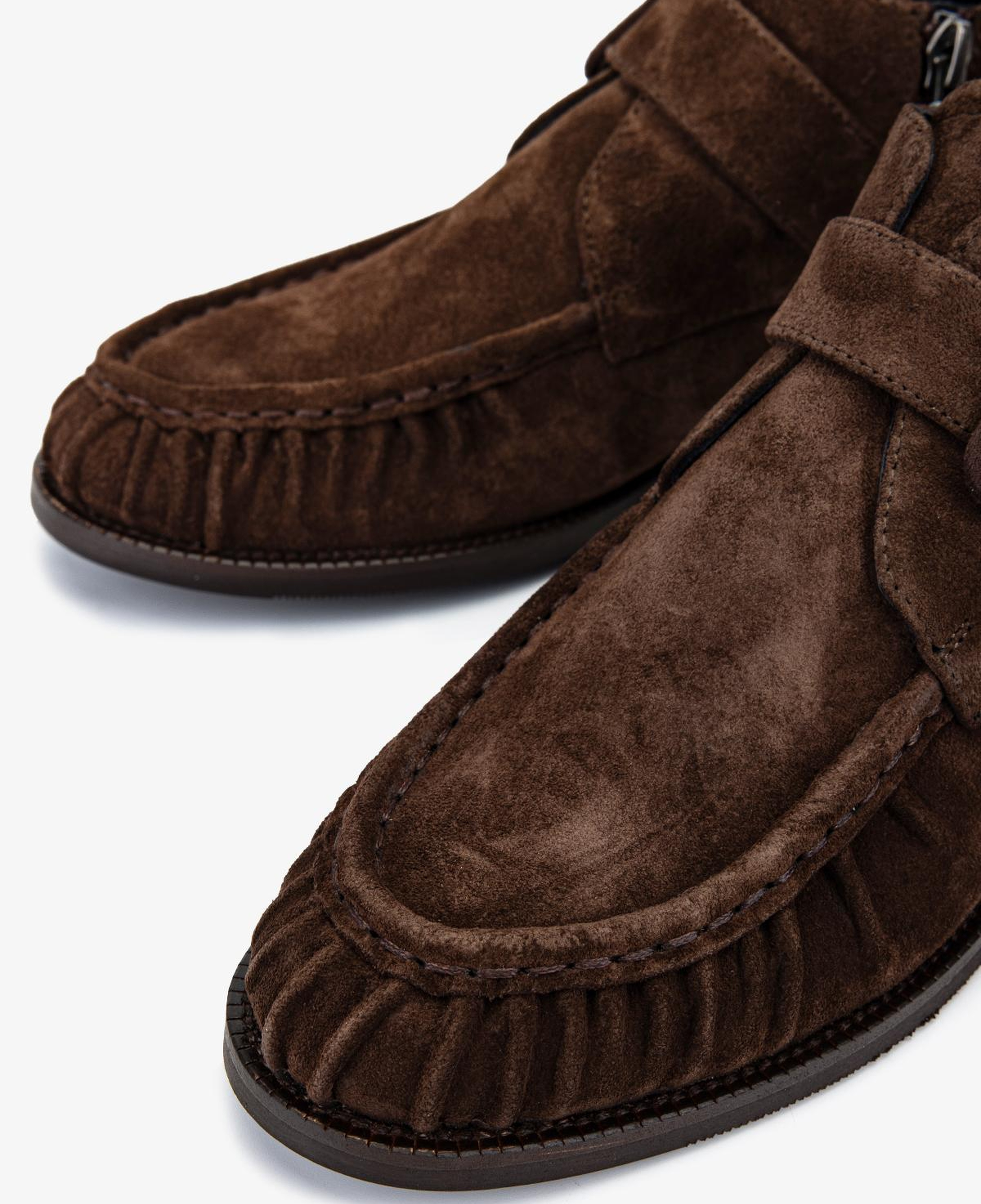 Valmenti Kadın Hakiki Deri Kahverengi Süet Düz Bot