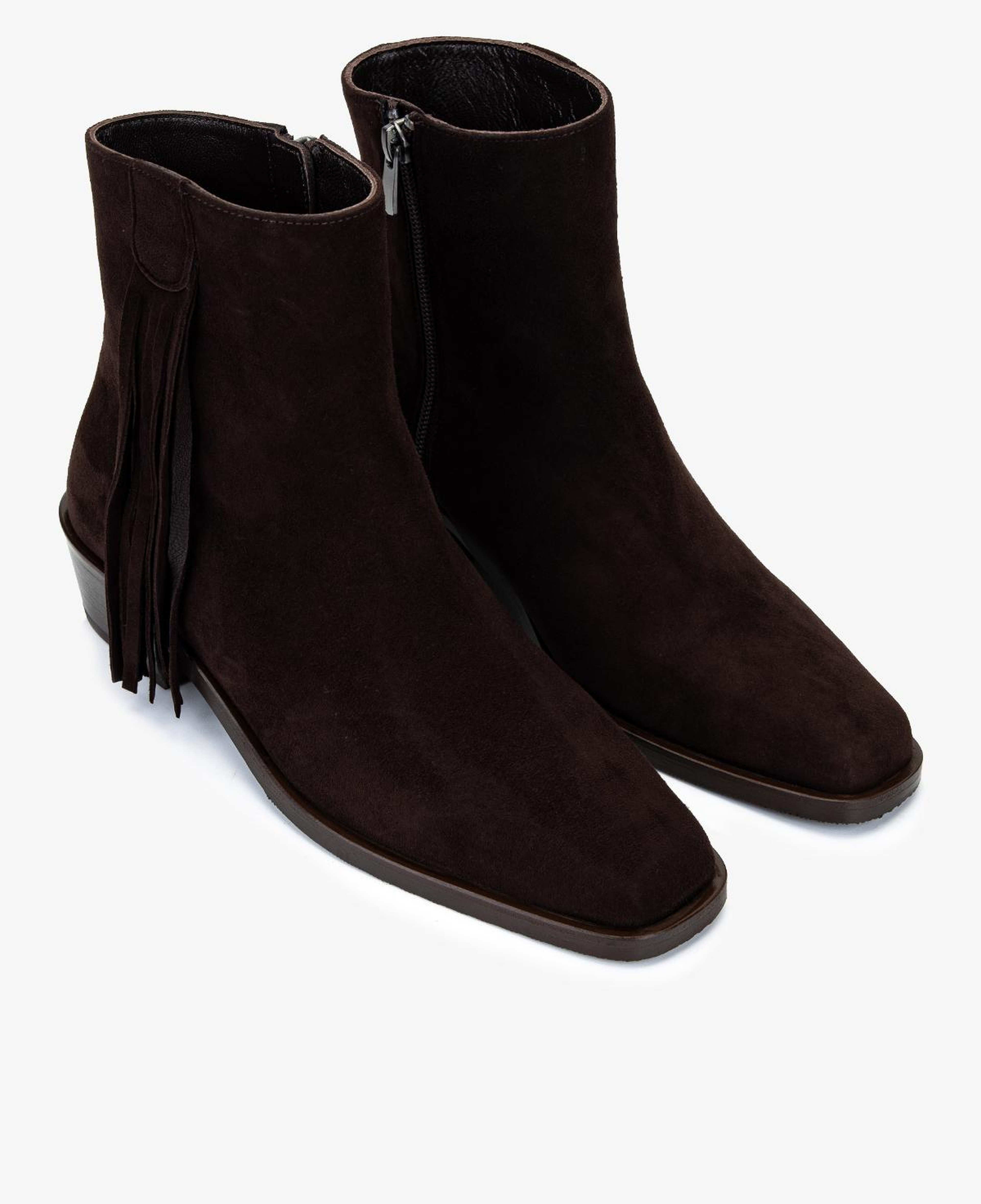 Valmenti Kadın Hakiki Deri Kahverengi Süet Topuklu Bot