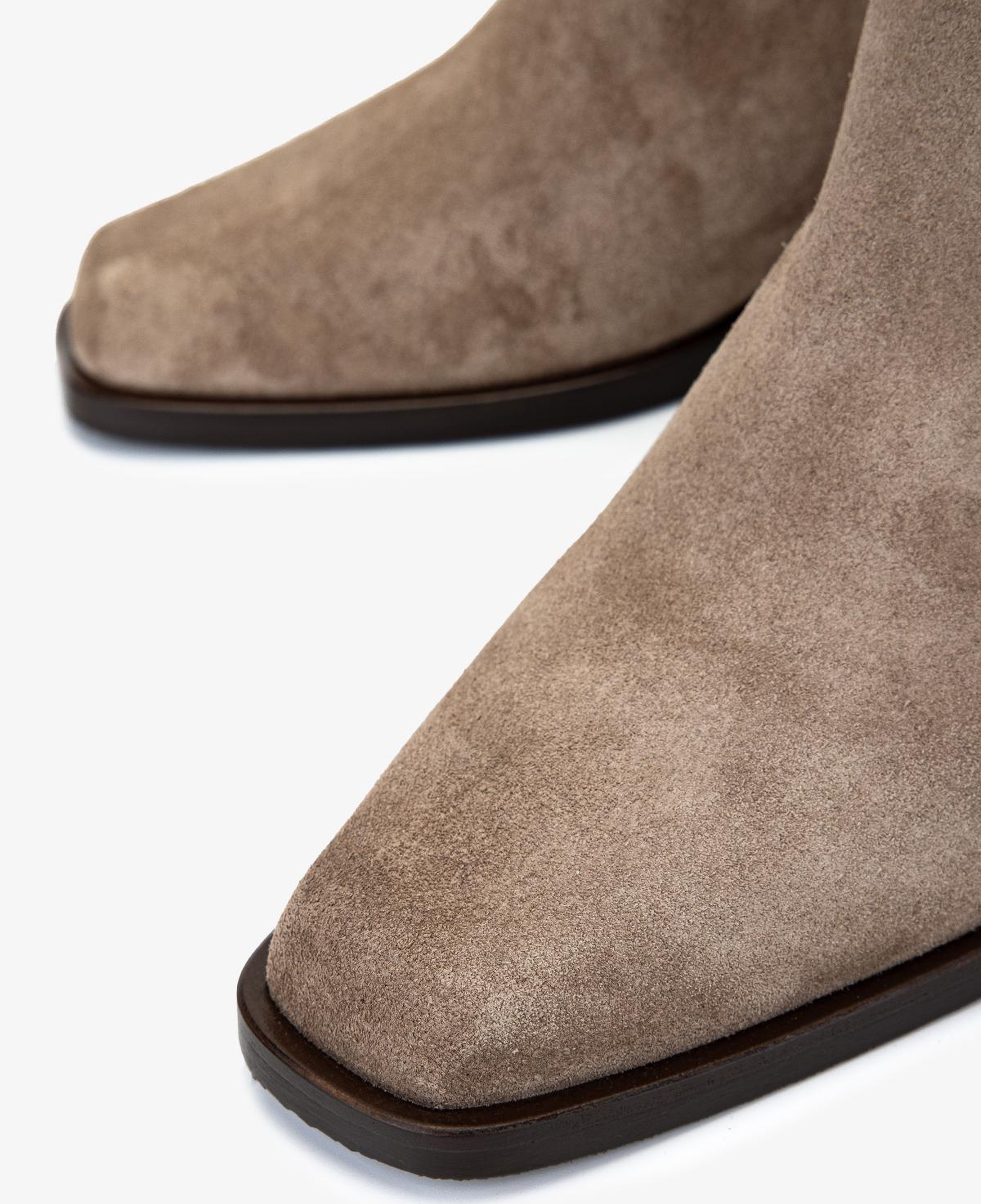 Valmenti Kadın Hakiki Deri Vizon Süet Topuklu Bot