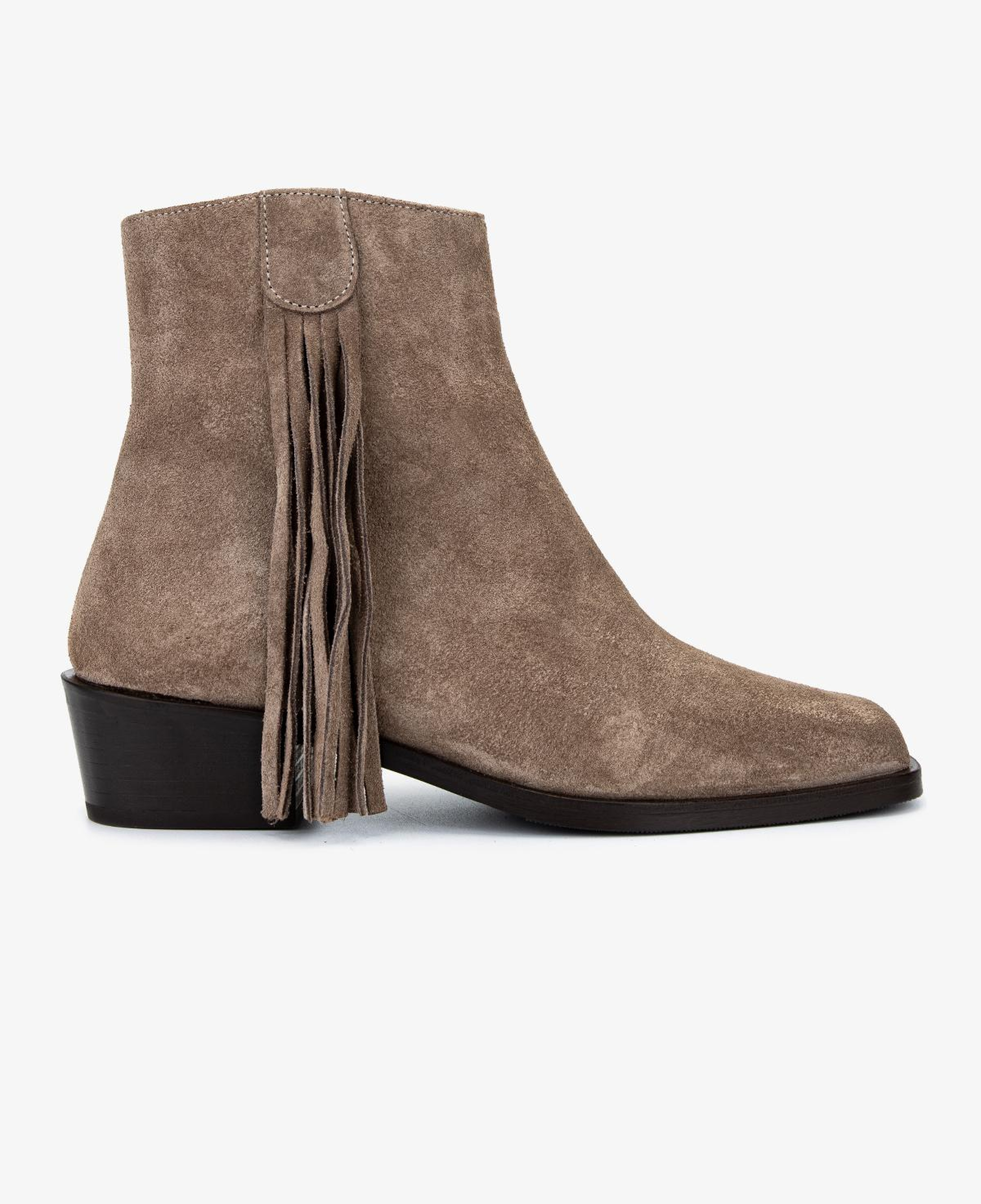 Valmenti Kadın Hakiki Deri Vizon Süet Topuklu Bot