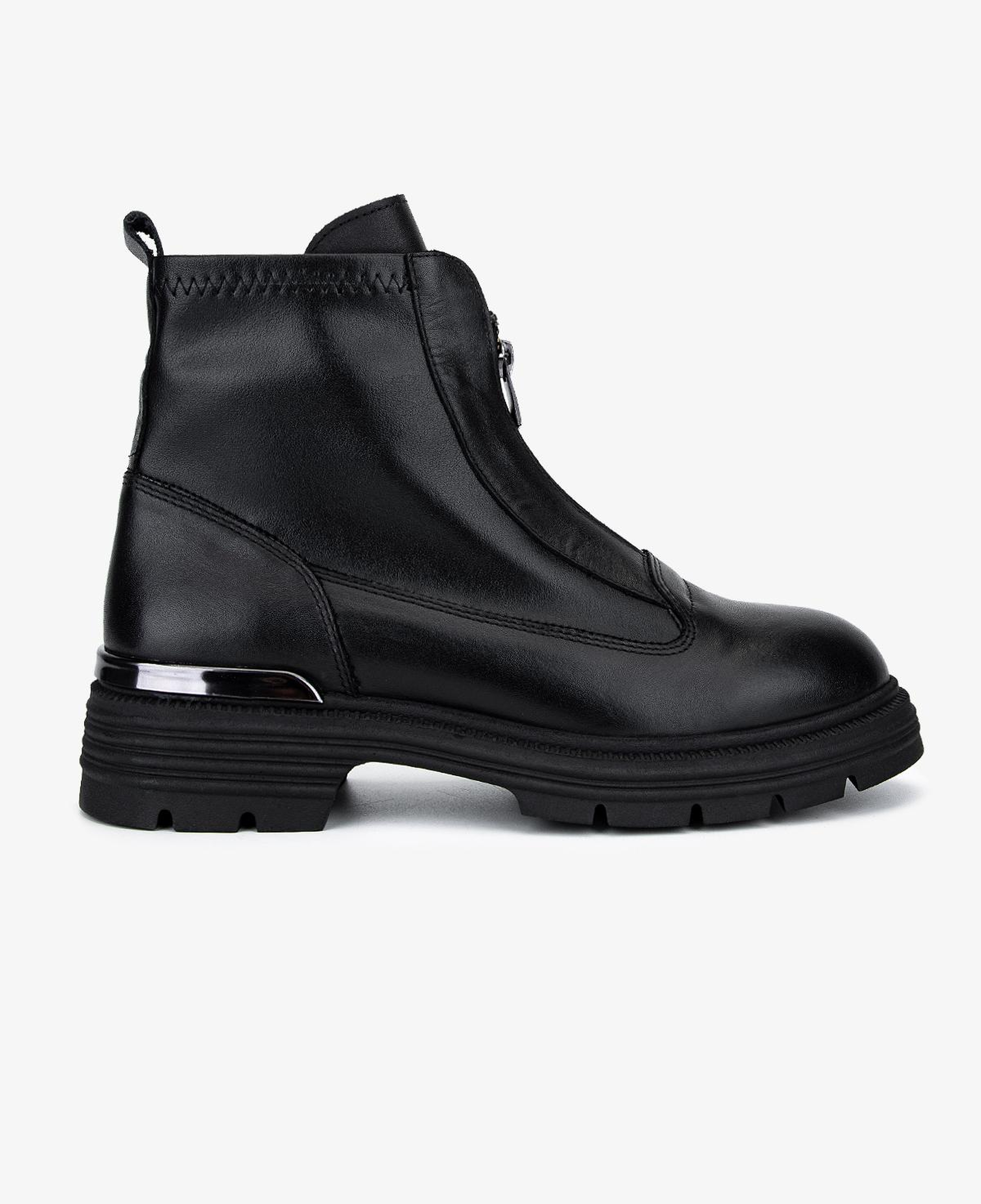 Valmenti Kadın Hakiki Deri Siyah Düz Bot