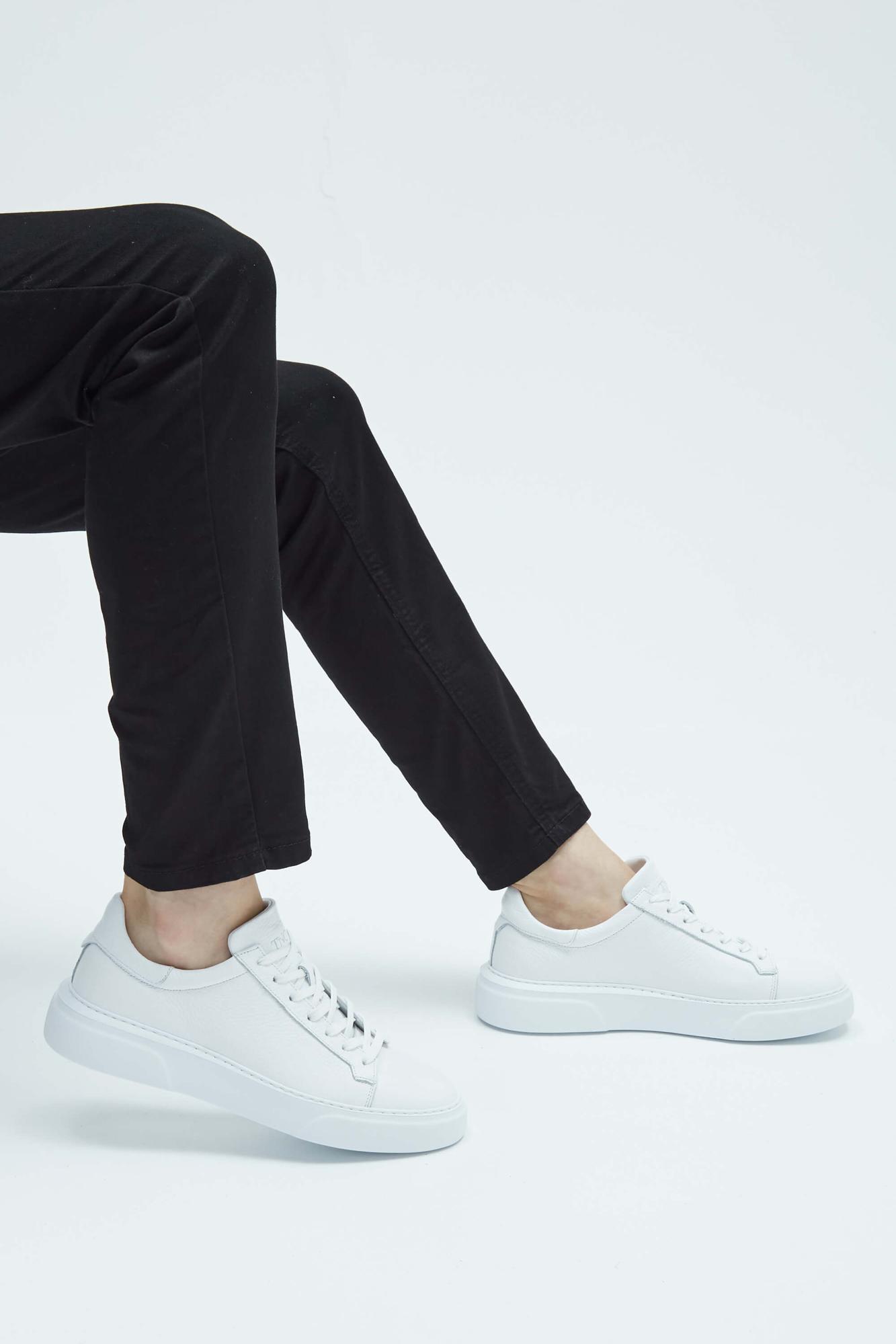 Tamer Tanca Erkek Hakiki Deri Beyaz Sneakers & Spor Ayakkabı