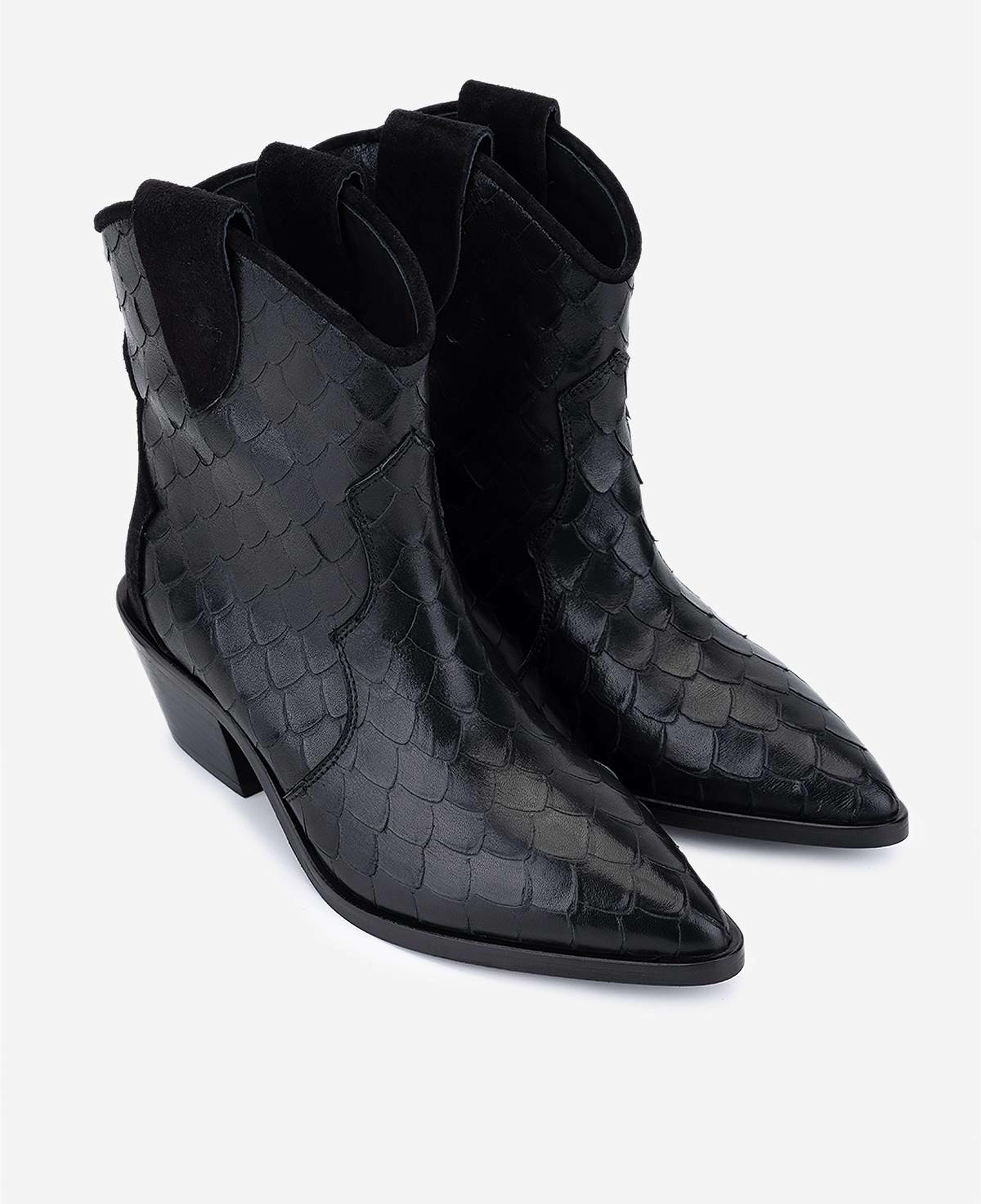 Valmenti Kadın Hakiki Deri Siyah Topuklu Bot