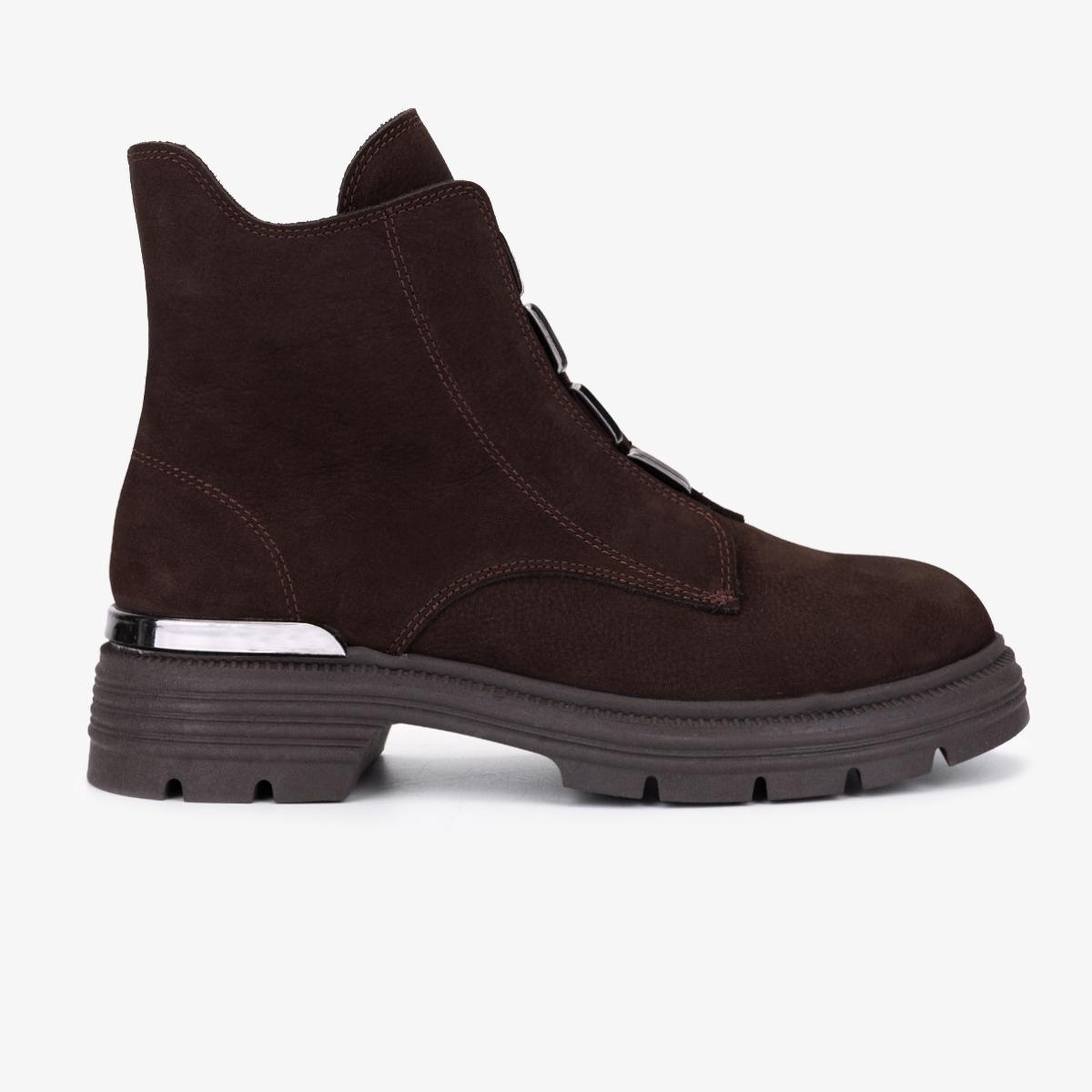 Valmenti Kadın Hakiki Deri Kahverengi Nubuk Casual Bot