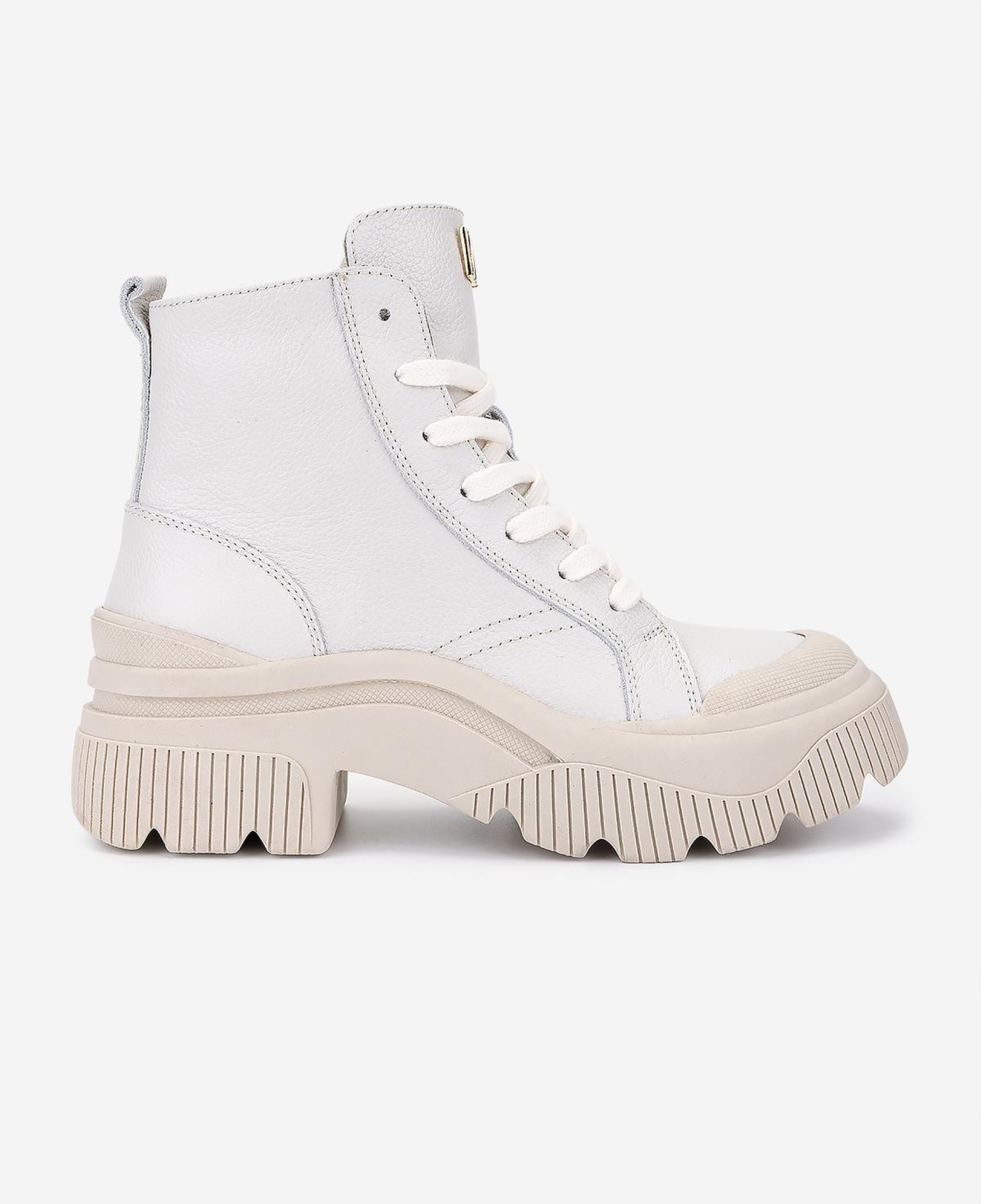 Valmenti Kadın Hakiki Deri Kırık Beyaz Casual Bot