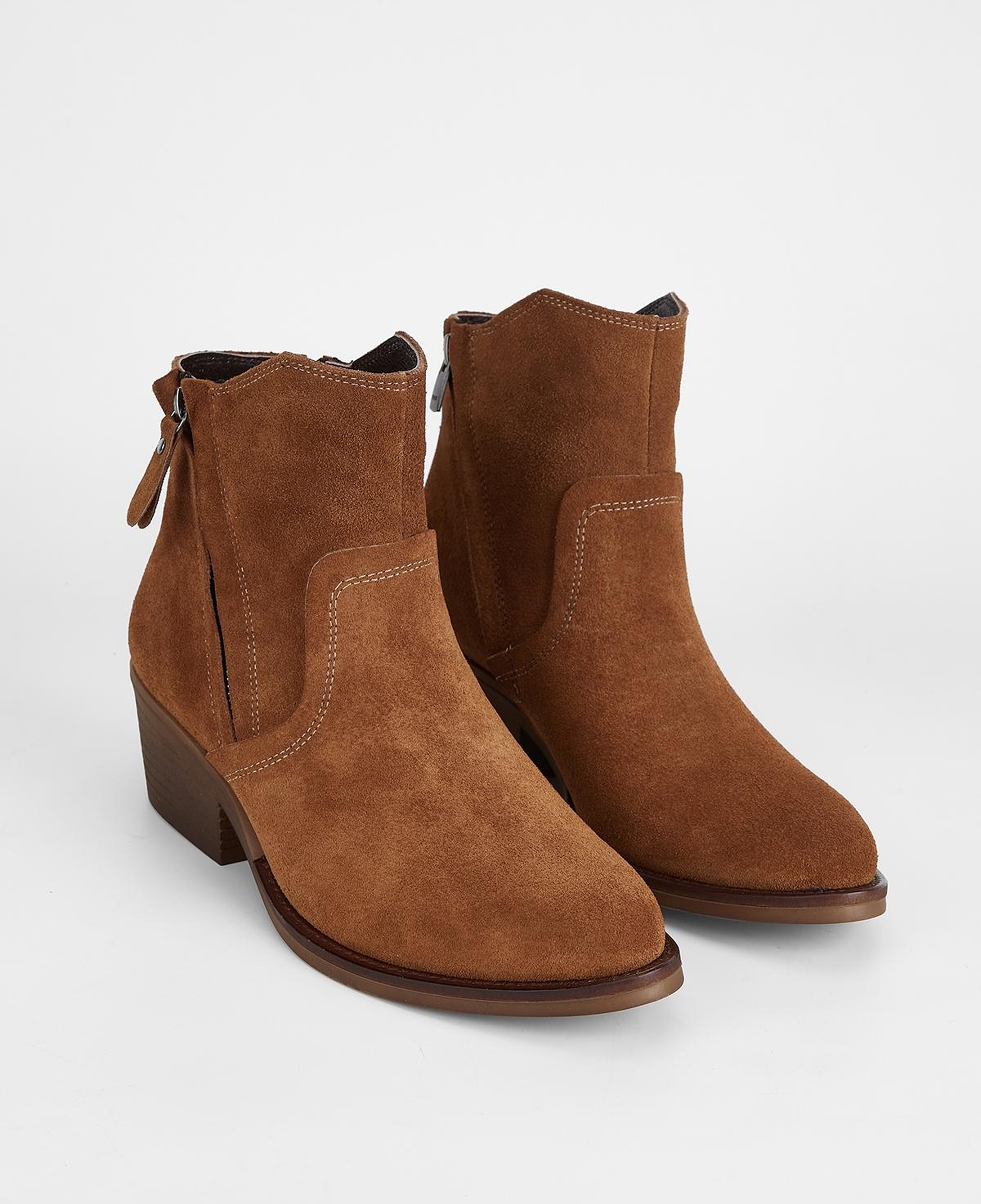Valmenti Kadın Hakiki Deri Taba Süet Topuklu Bot