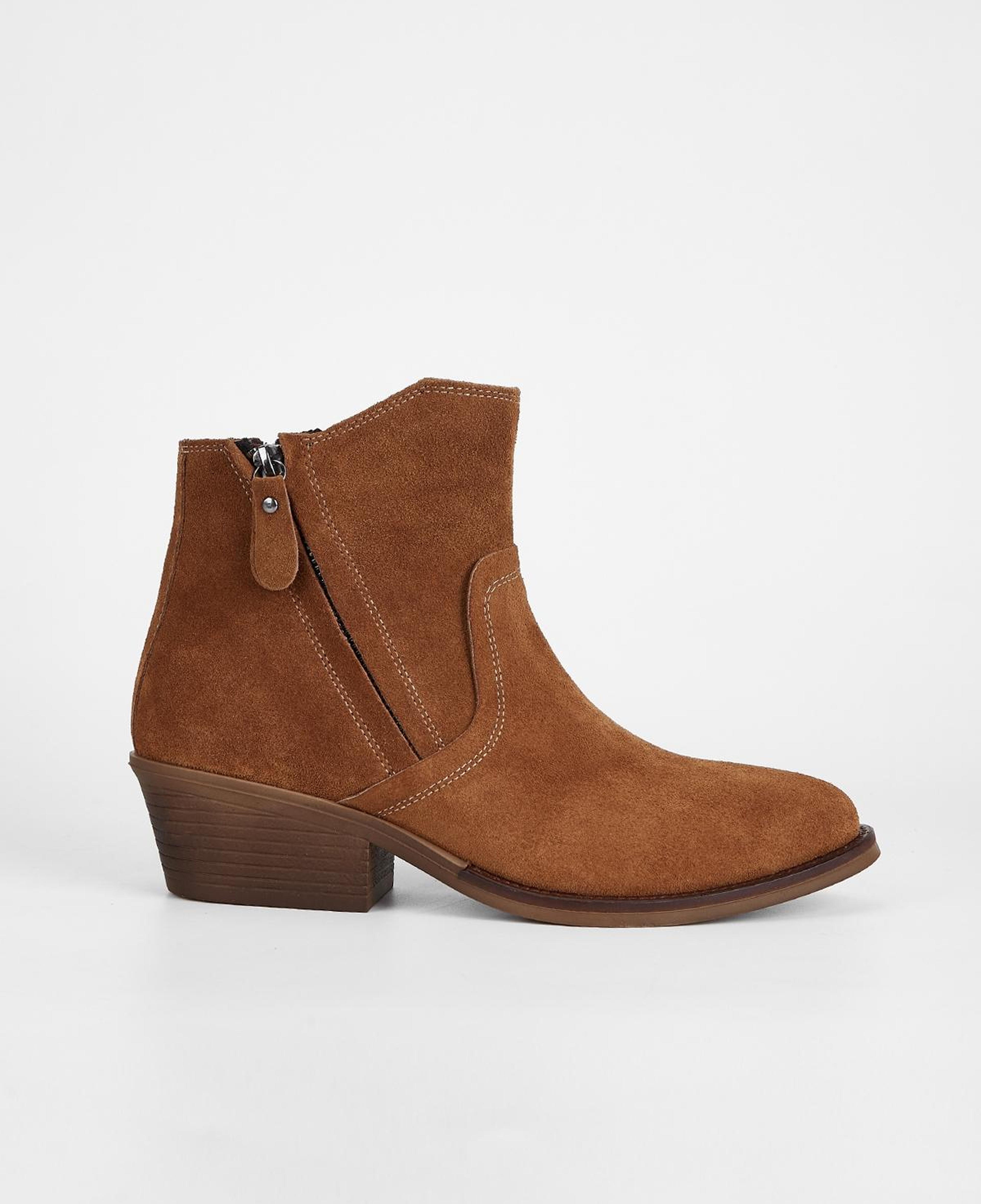 Valmenti Kadın Hakiki Deri Taba Süet Topuklu Bot
