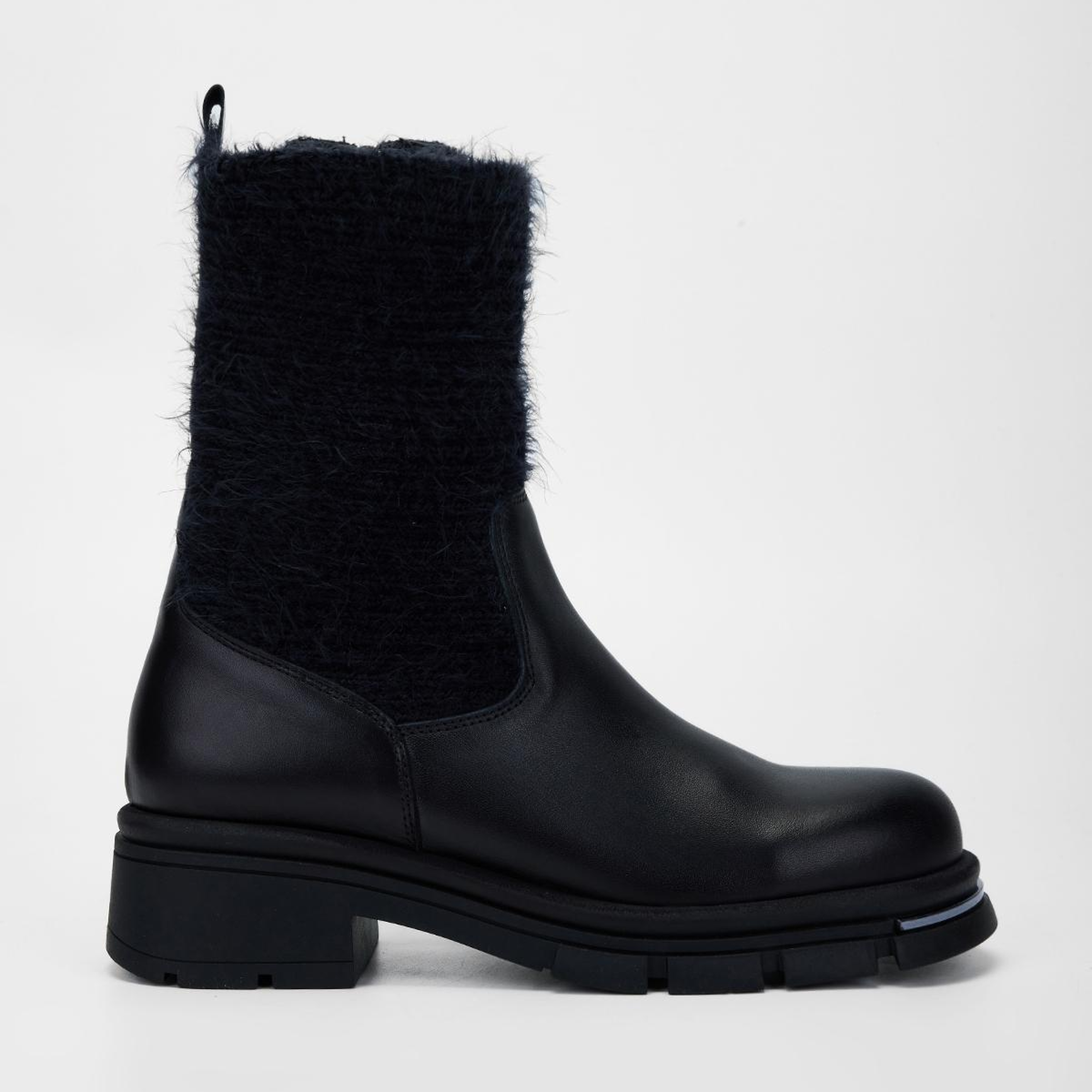 Valmenti Kadın Hakiki Deri Siyah Düz Bot