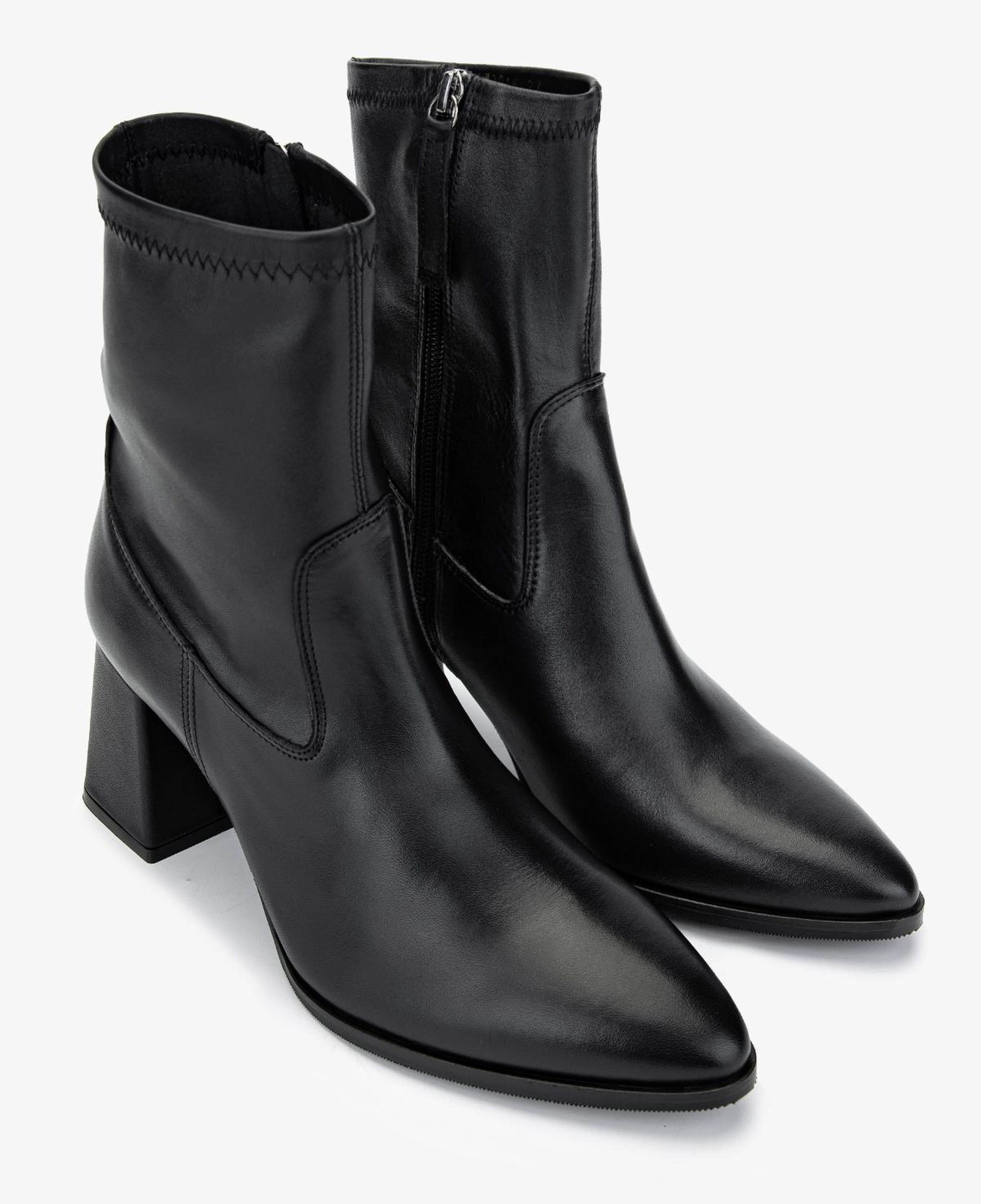 Valmenti Kadın Hakiki Deri Siyah Topuklu Bot
