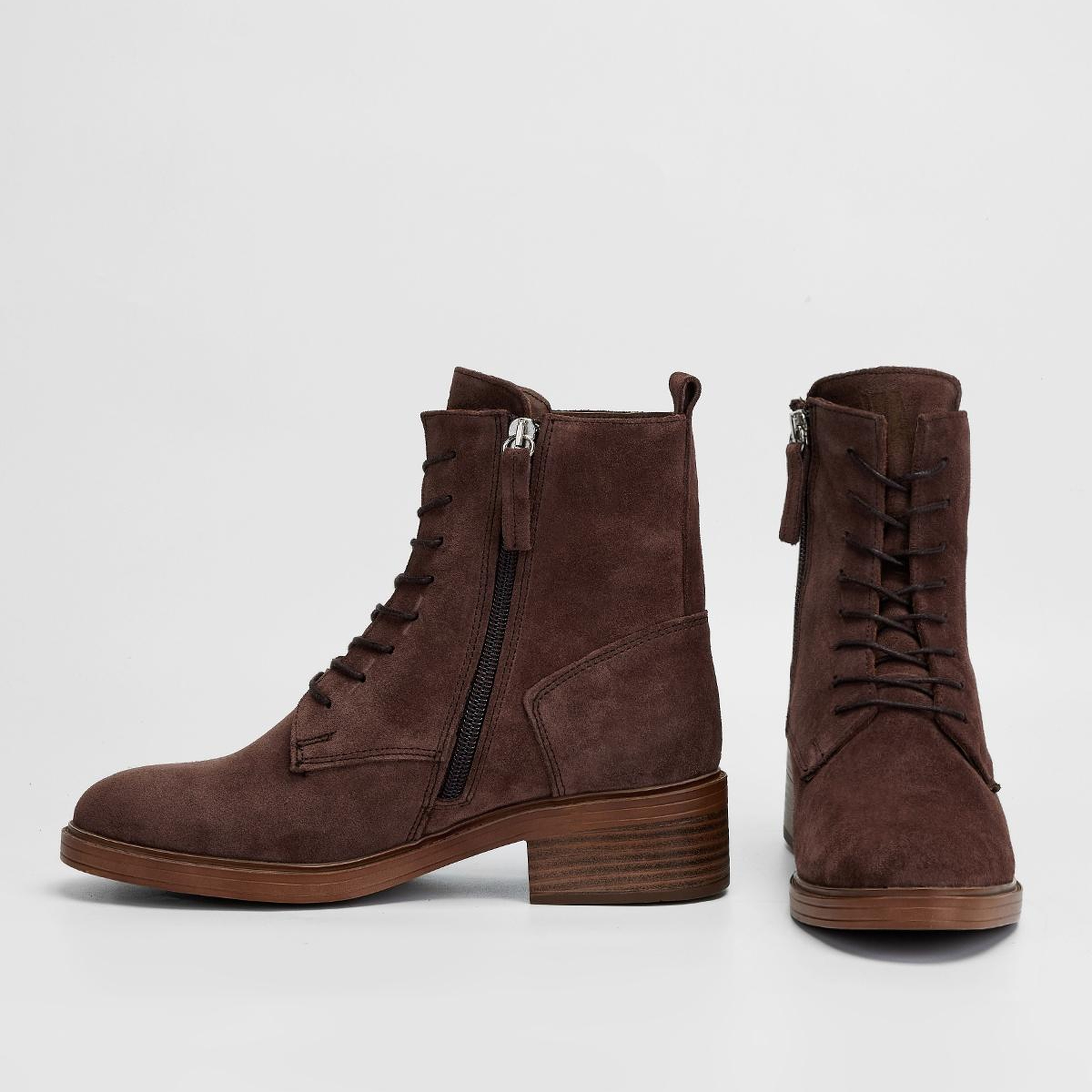 Valmenti Kadın Hakiki Deri Kahverengi Süet Topuklu Bot