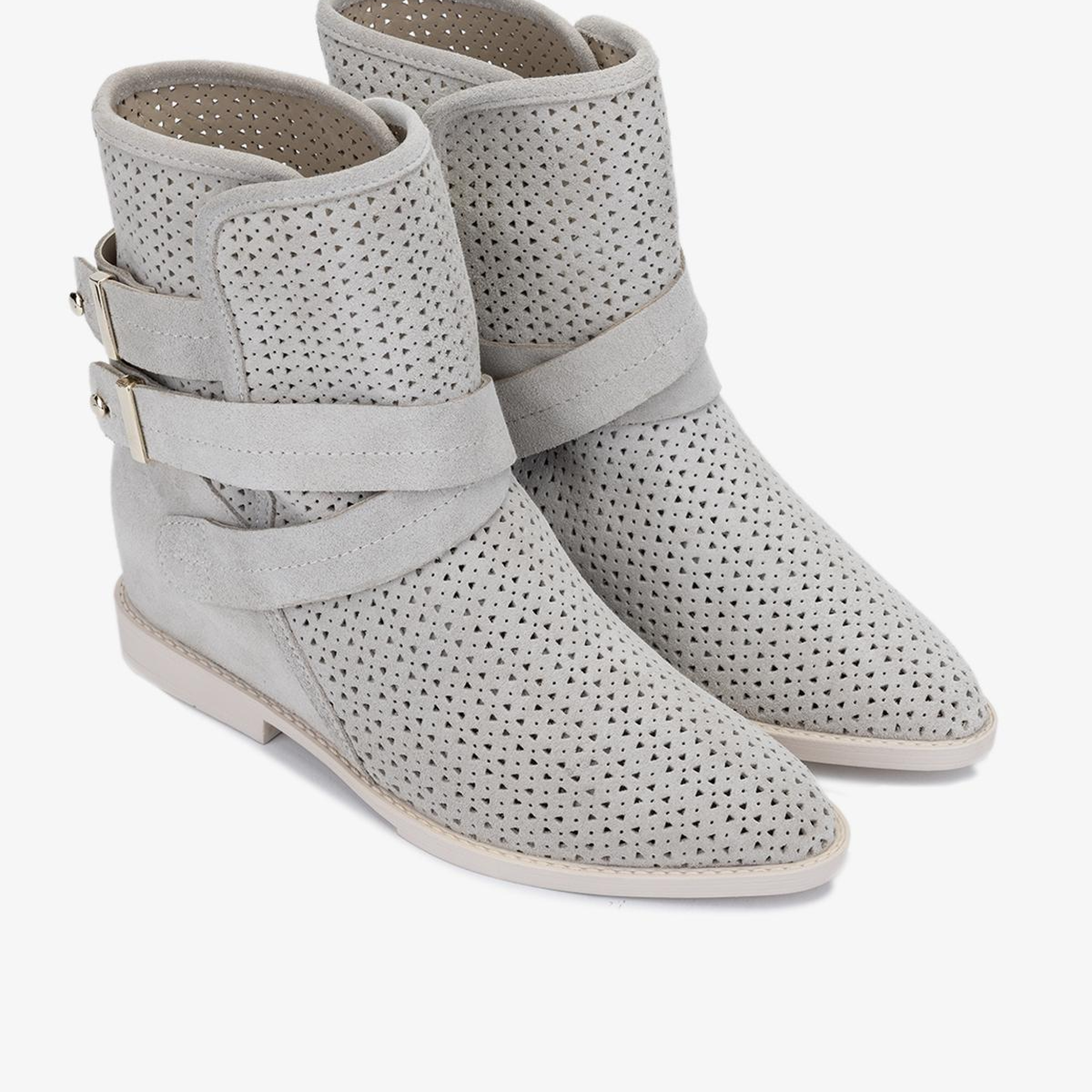 Valmenti Kadın Hakiki Deri Bej Süet Düz Bot