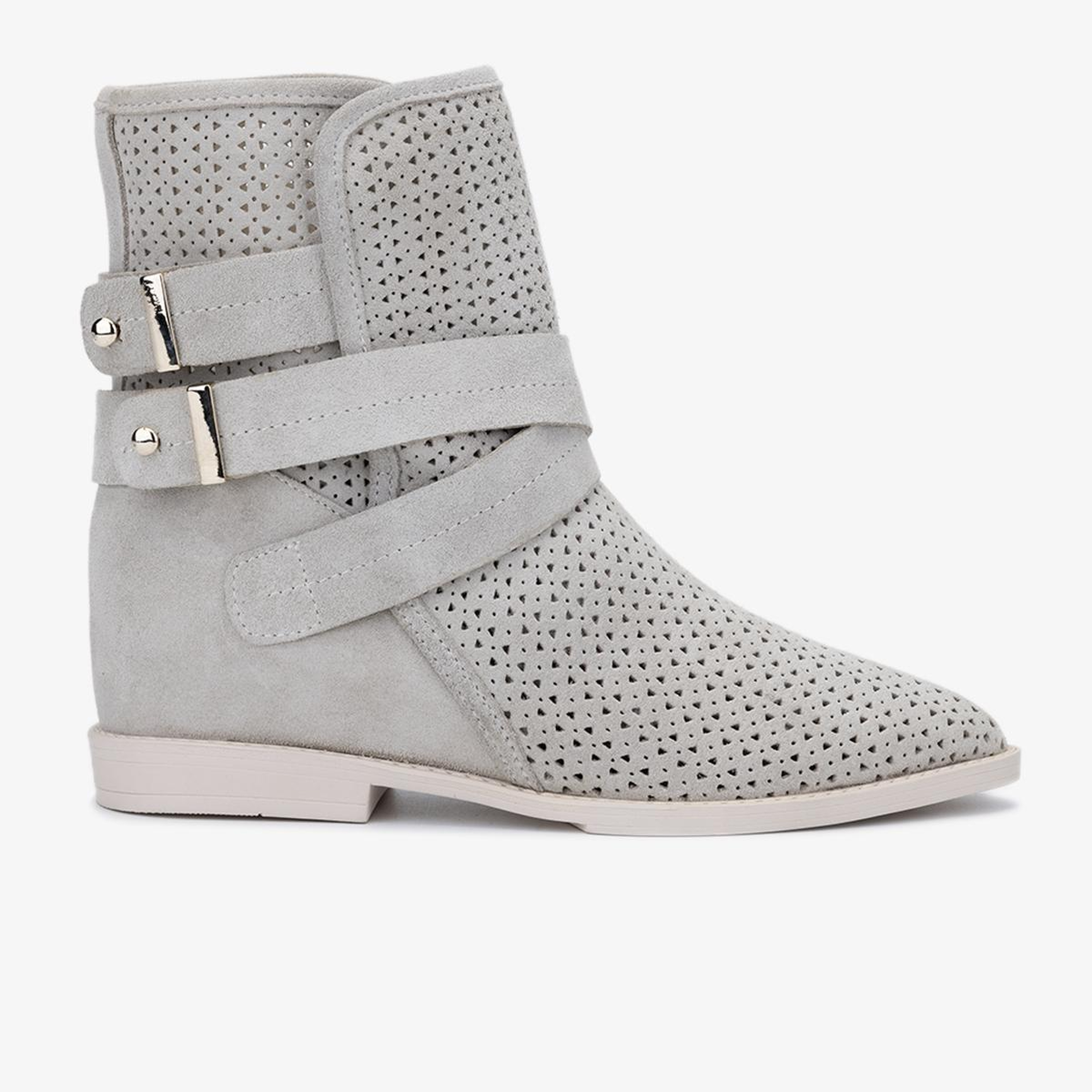 Valmenti Kadın Hakiki Deri Bej Süet Düz Bot