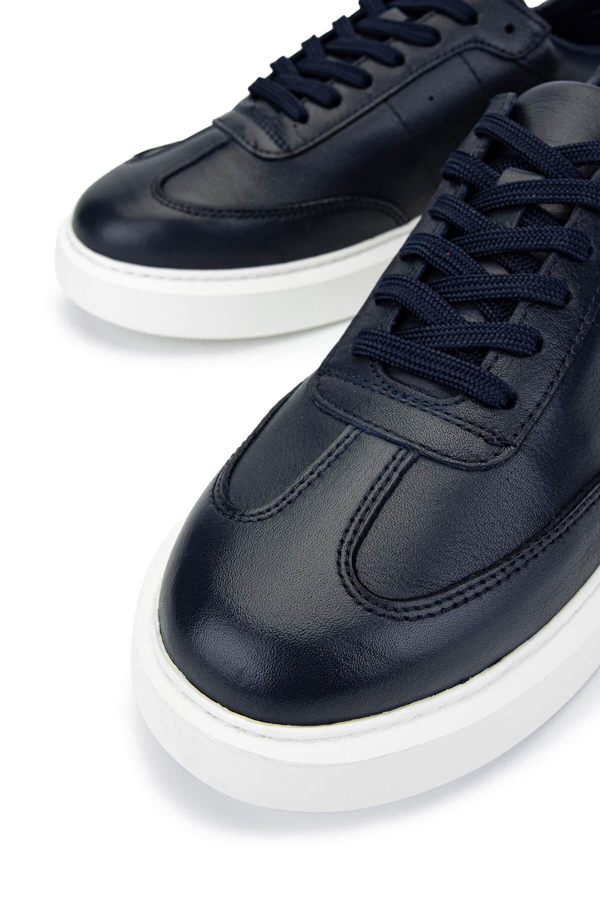 Tamer Tanca Erkek Hakiki Deri Lacivert Sneakers & Spor Ayakkabı