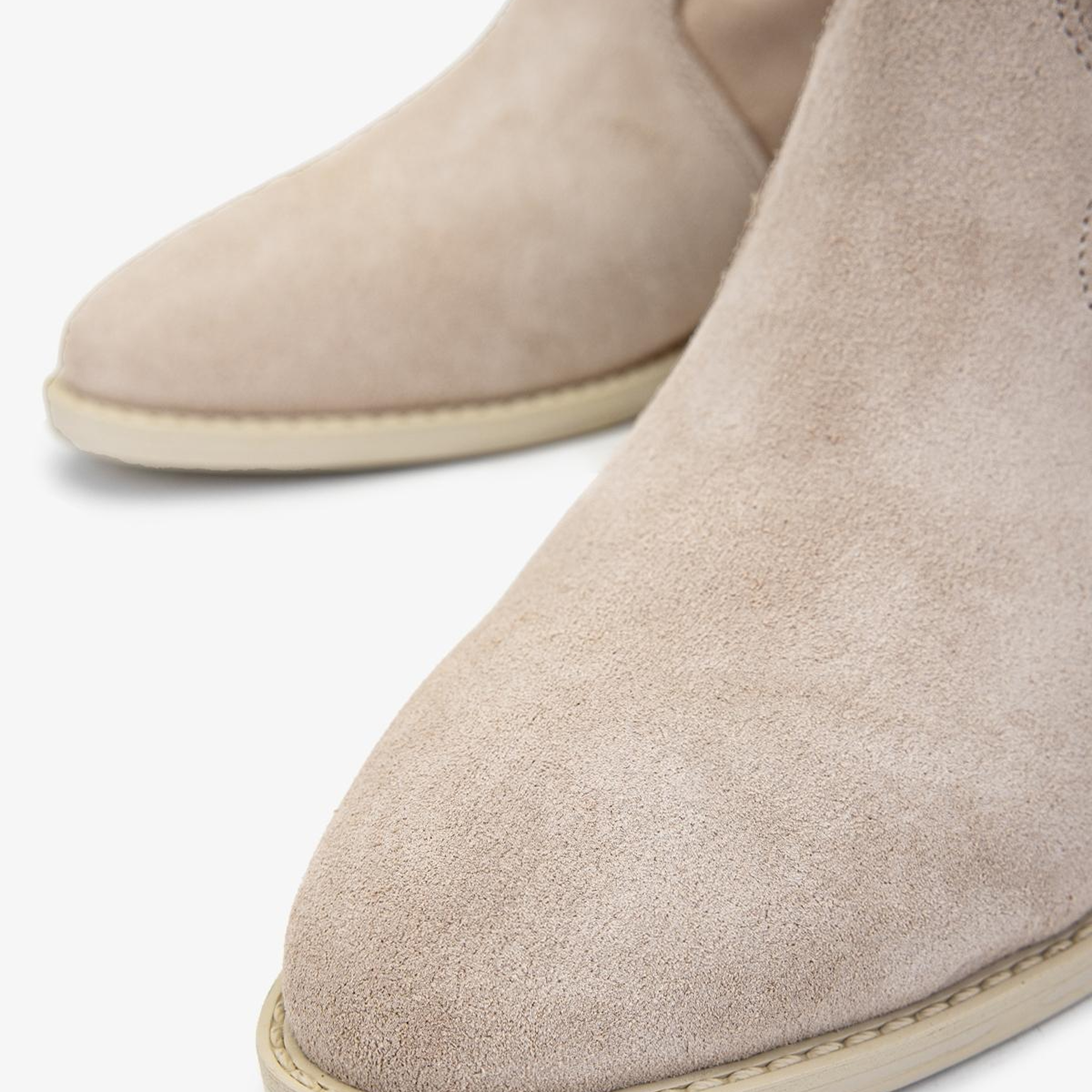 Valmenti Kadın Hakiki Deri Bej Süet Topuklu Bot