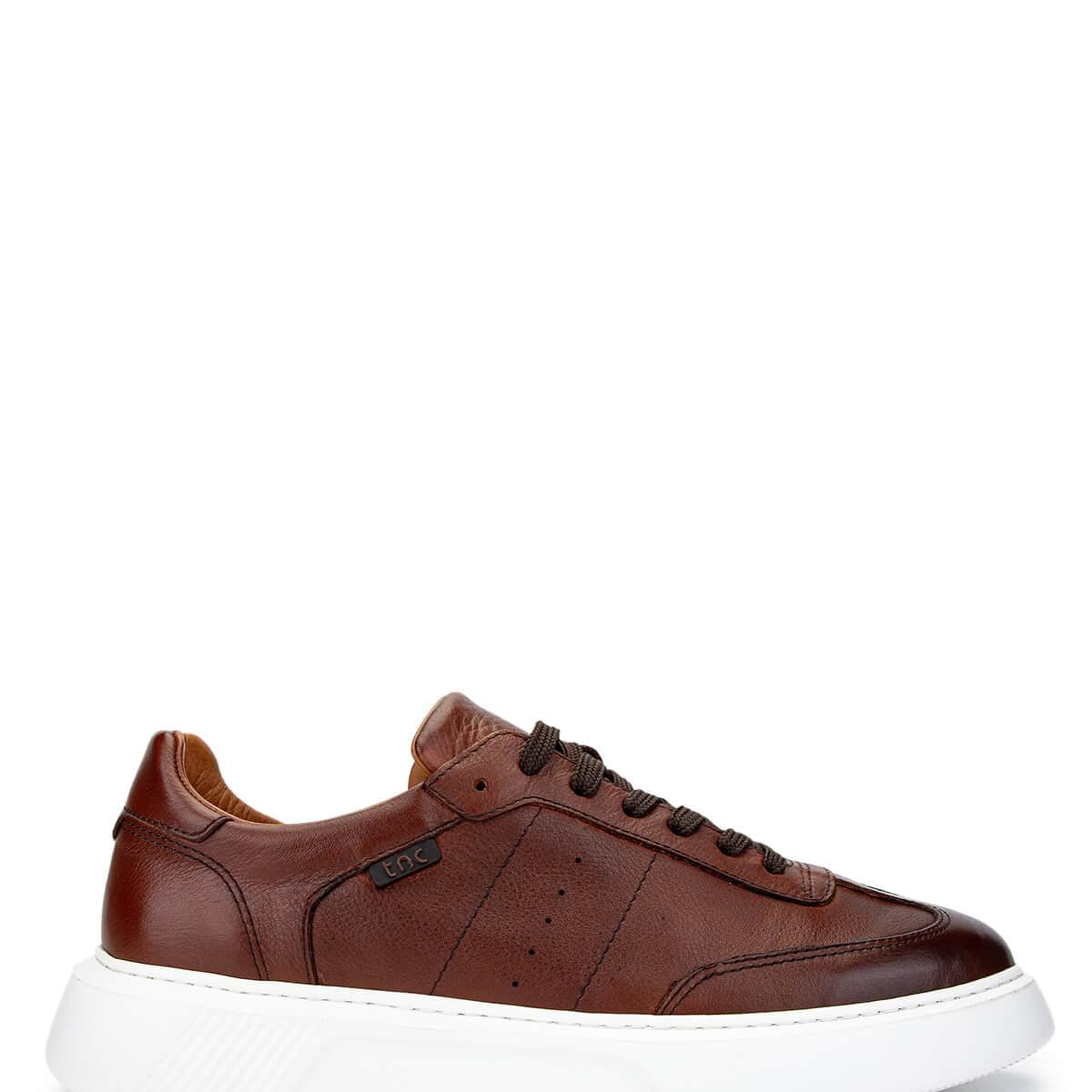 Tamer Tanca Erkek Hakiki Deri Kahverengi Sneakers & Spor Ayakkabı