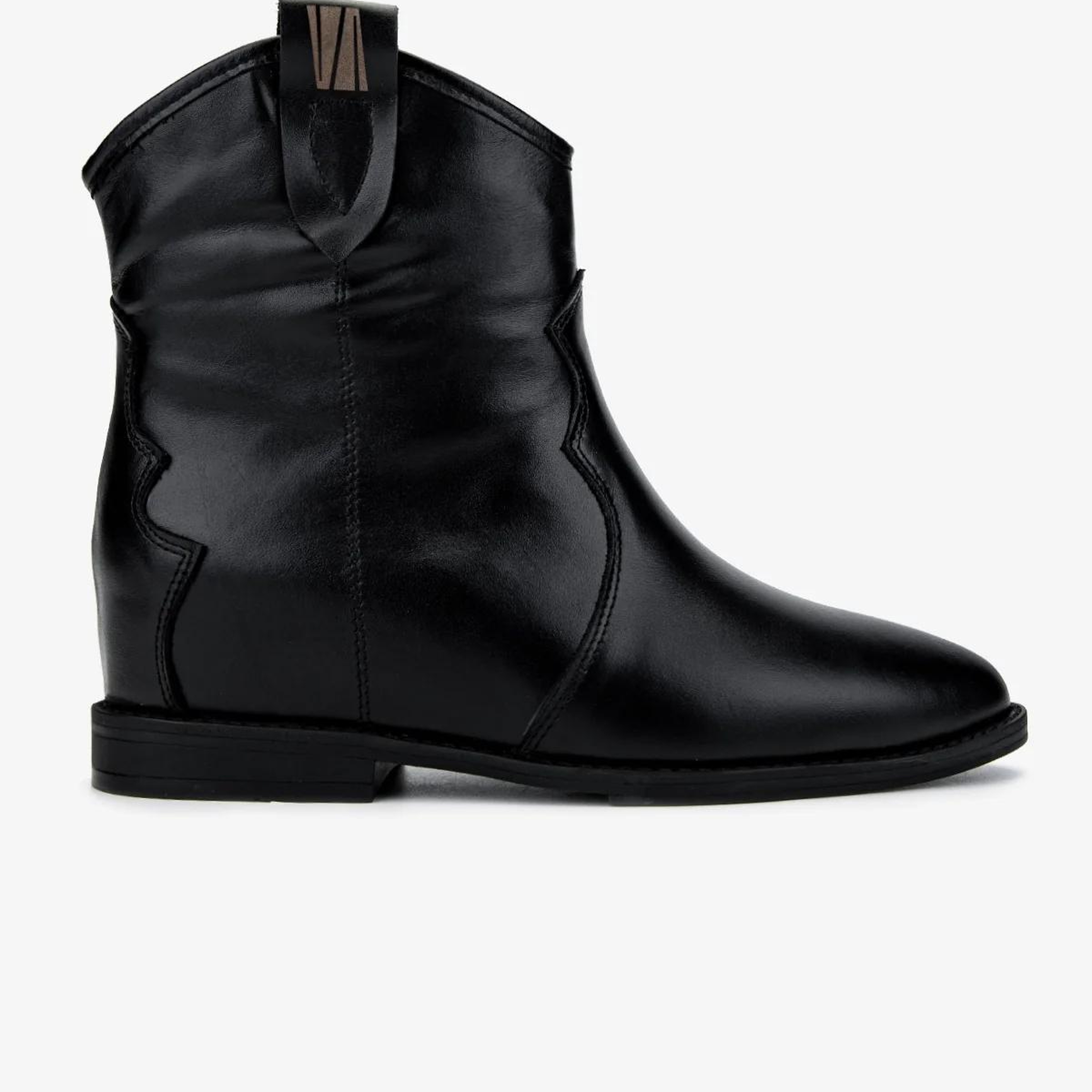 Valmenti Kadın Hakiki Deri Siyah Topuklu Bot