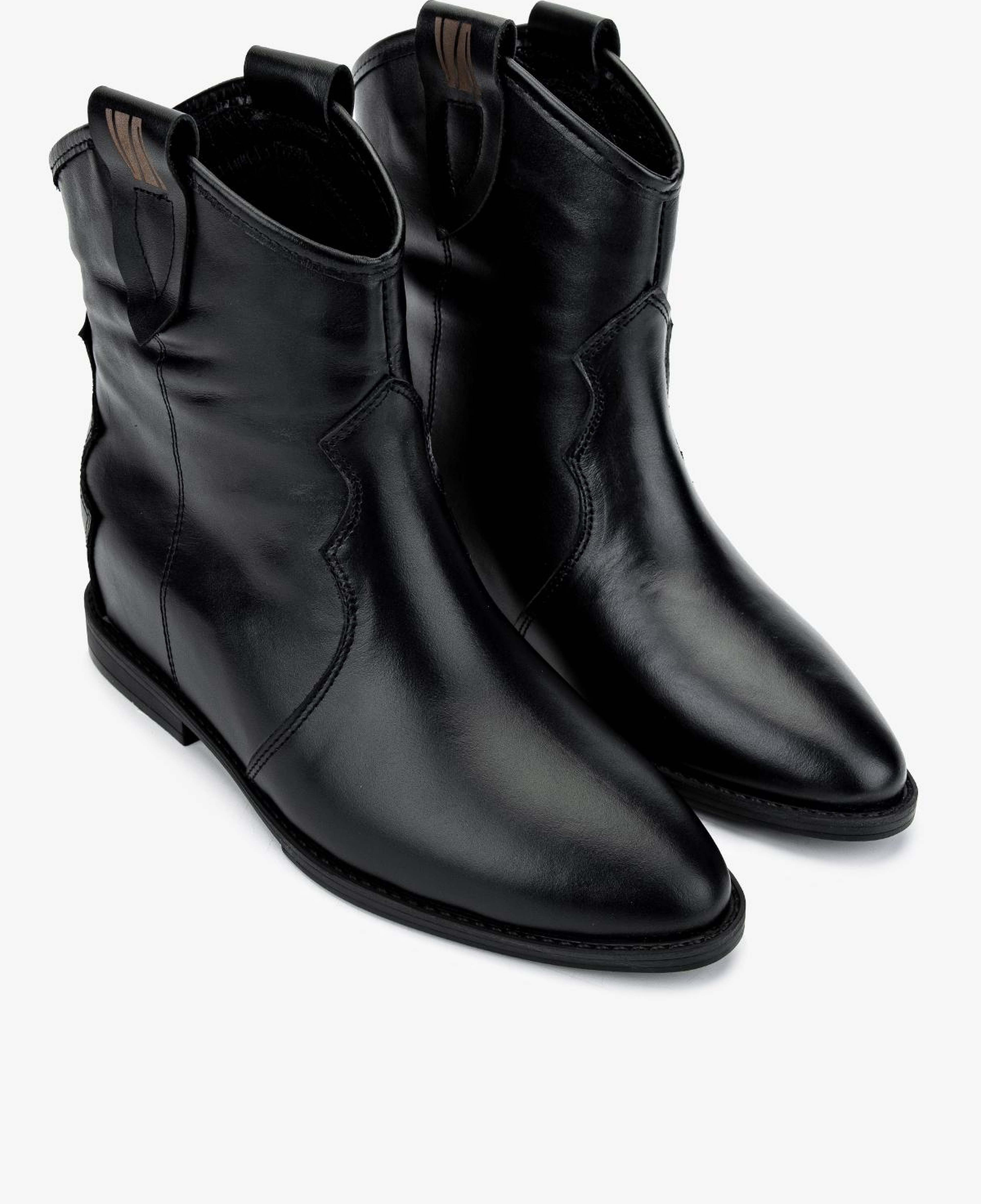 Valmenti Kadın Hakiki Deri Siyah Topuklu Bot