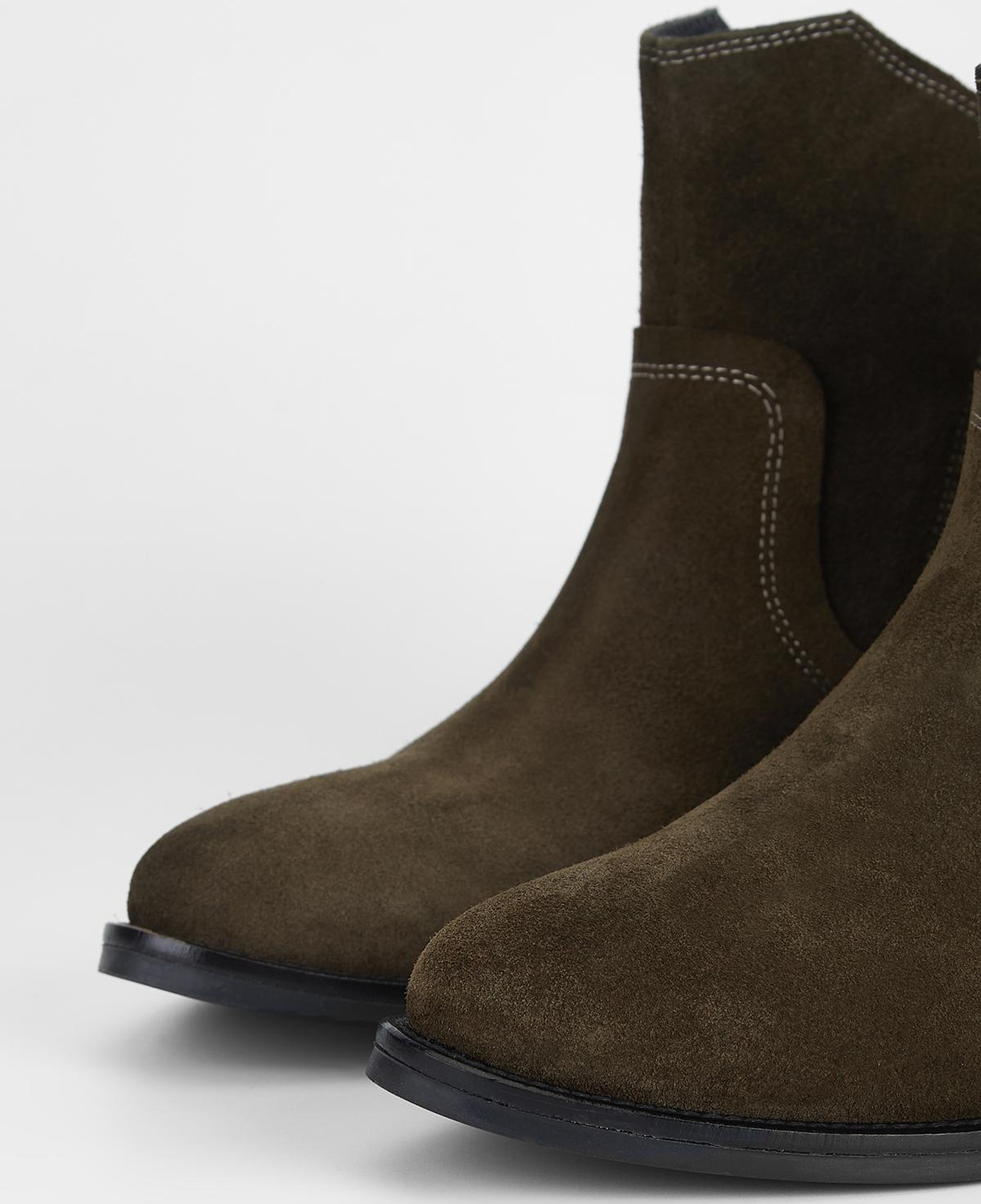 Valmenti Kadın Hakiki Deri Haki Süet Topuklu Bot