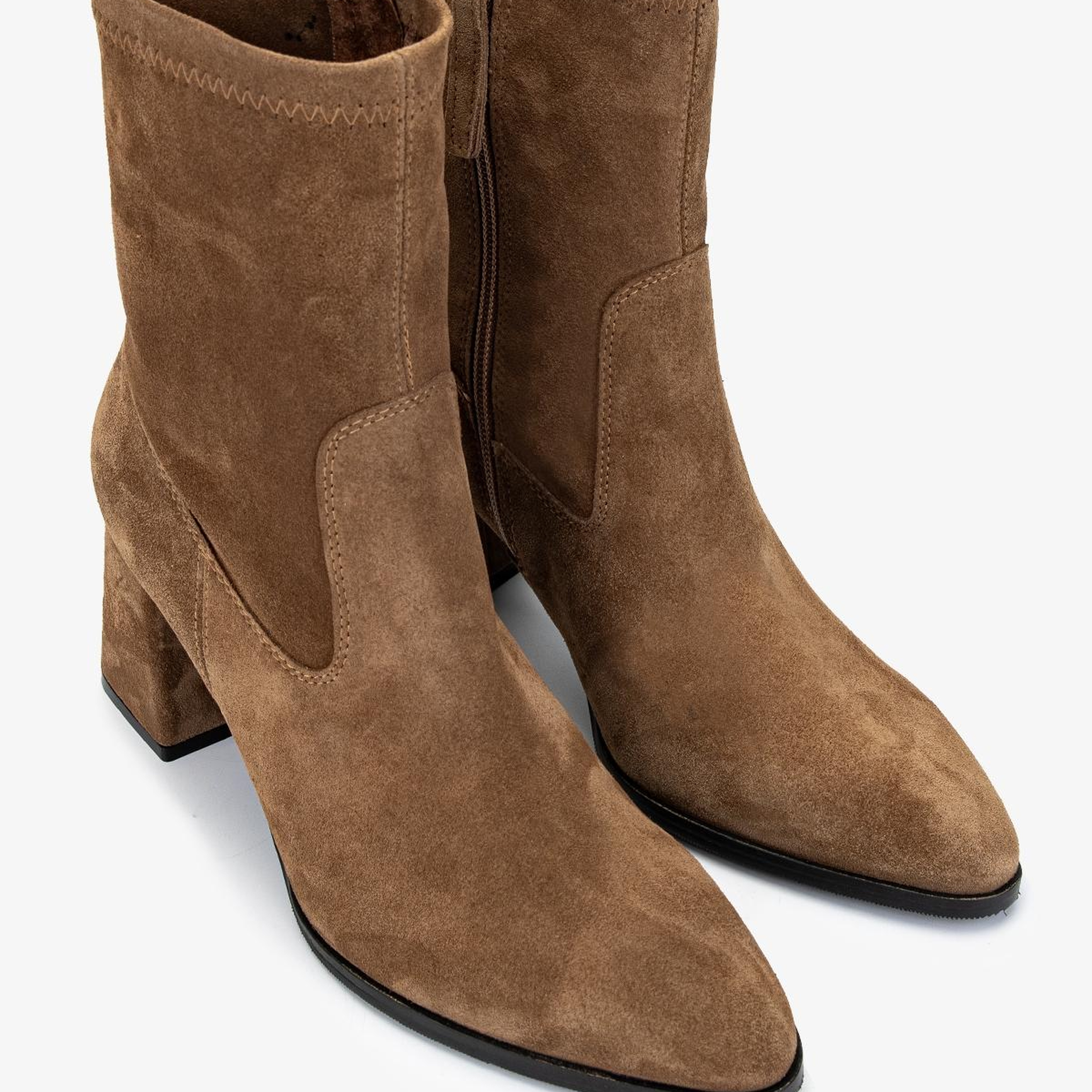 Valmenti Kadın Hakiki Deri Taba Topuklu Bot